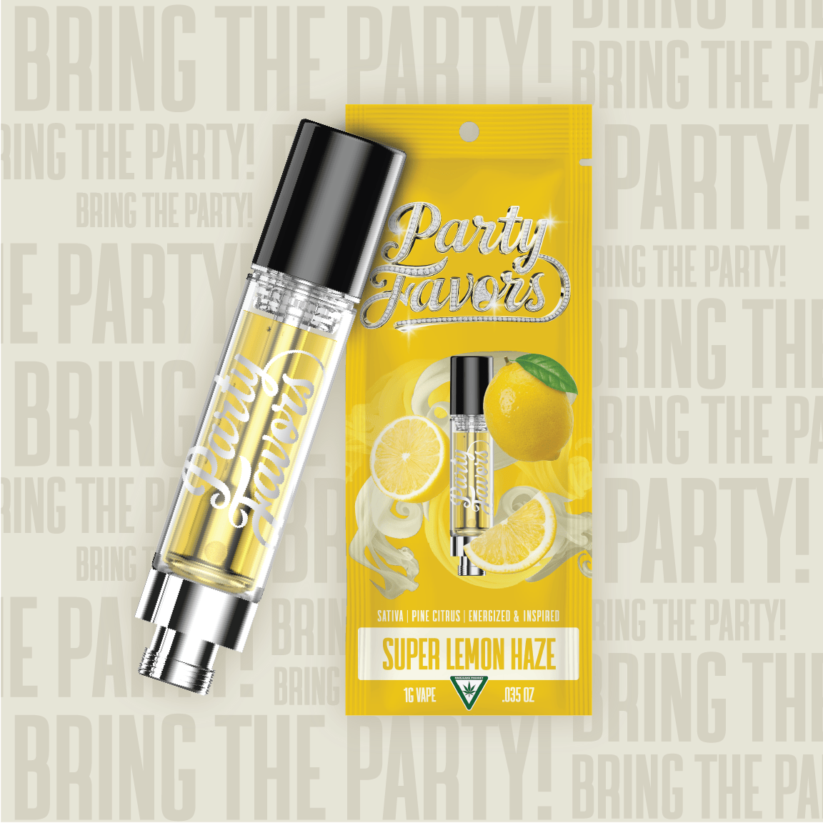 Party Favors | Super Lemon Haze | Cartridge | 1g at Mint Cannabis - Buchanan