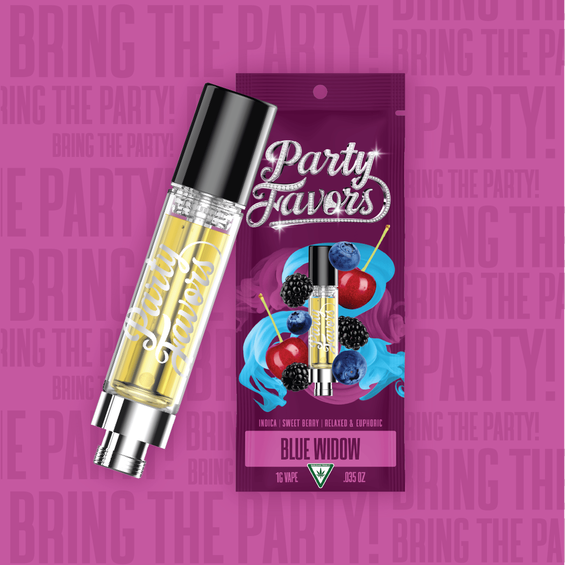 Party Favors | Blue Widow | Cartridge | 1g at Mango Cannabis Weed Dispensary Lansing