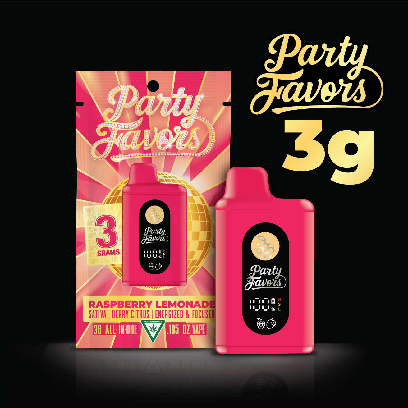Party Favors | Raspberry Lemonade | Juicebox Disposable | 3g by Party Favors