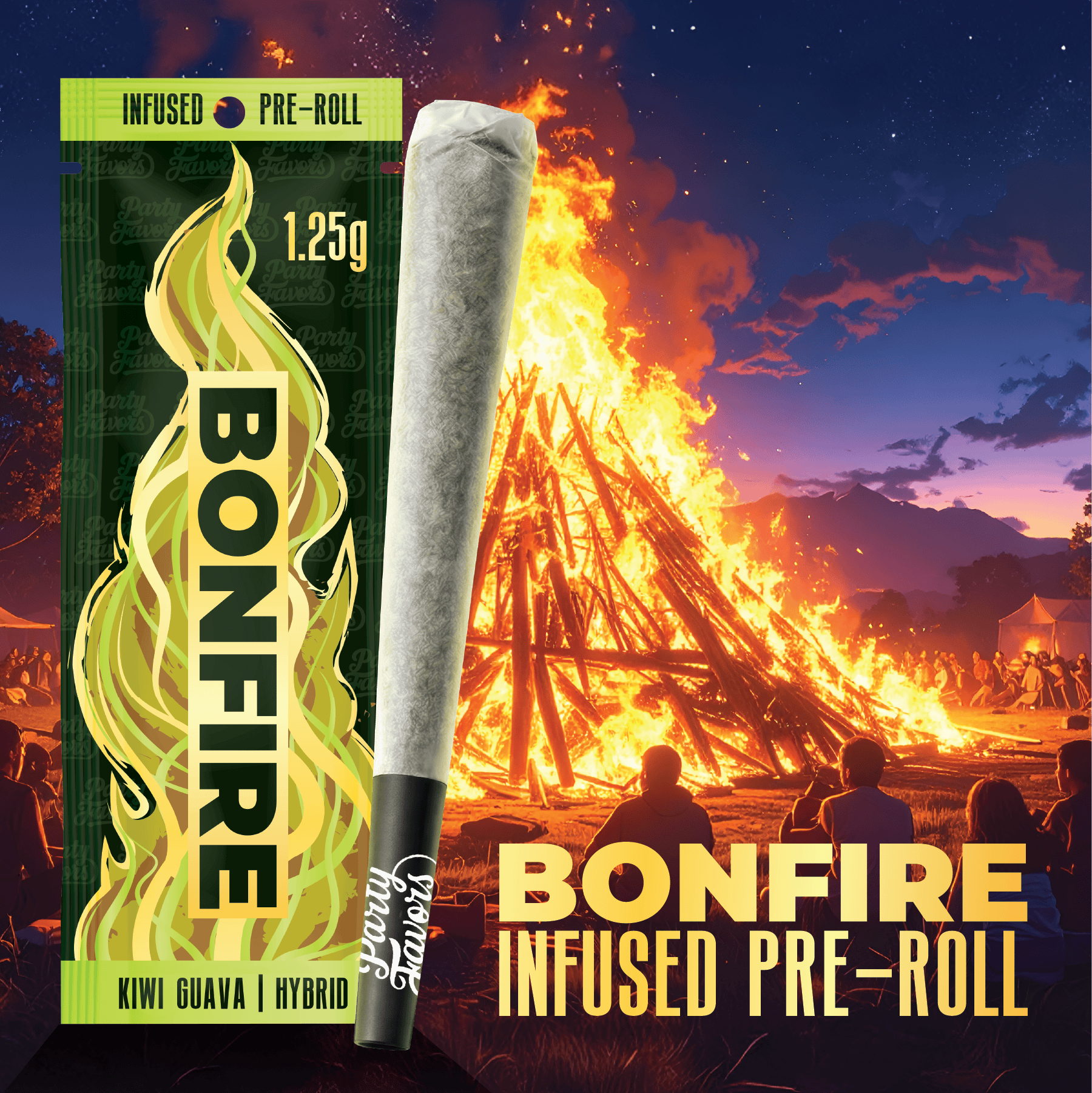 Party Favors | Kiwi Guava | Infused Joint | 1.25g by Party Favors