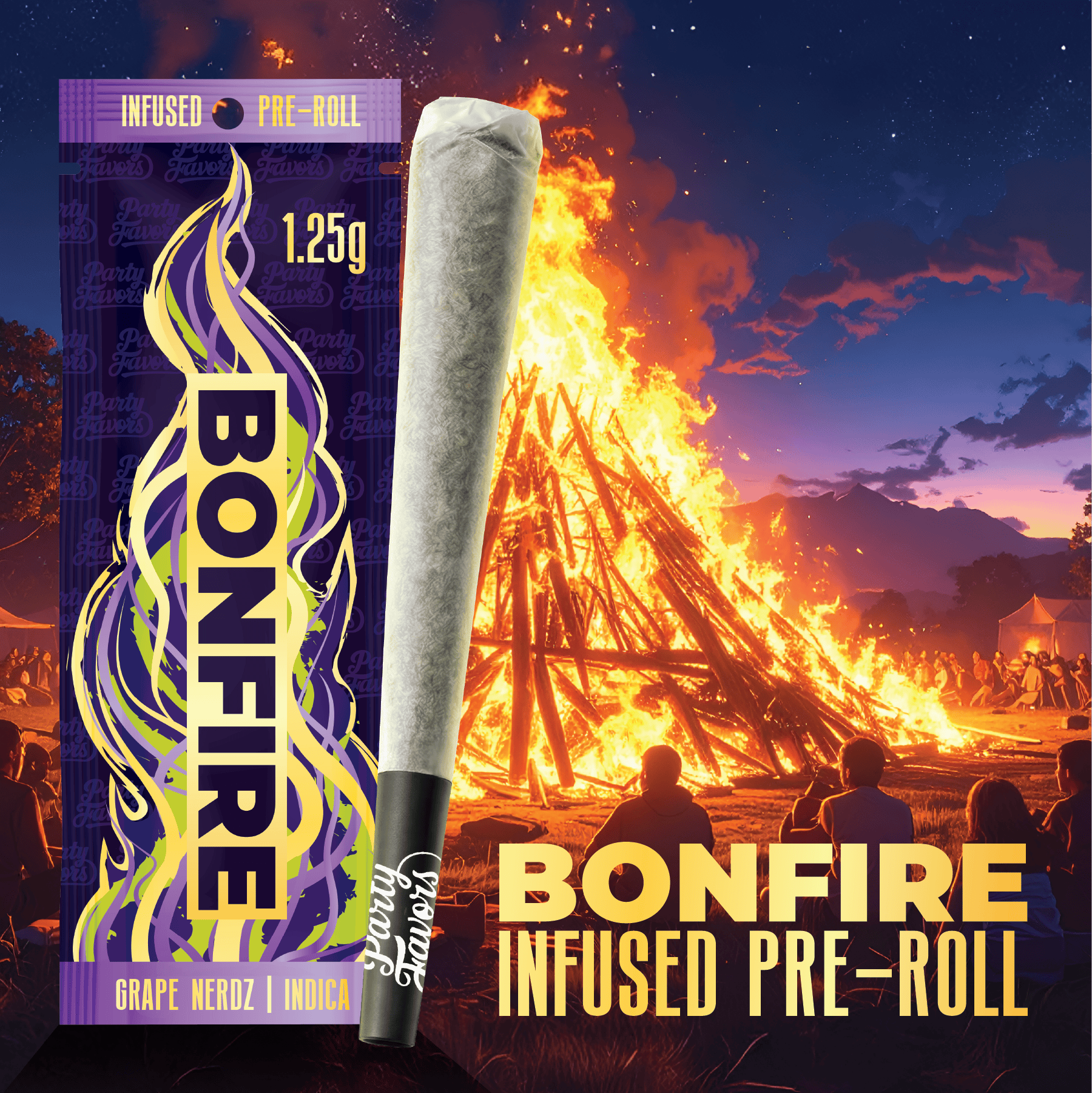 Party Favors | Grape Nerdz | Infused Joint | 1.25g by Party Favors