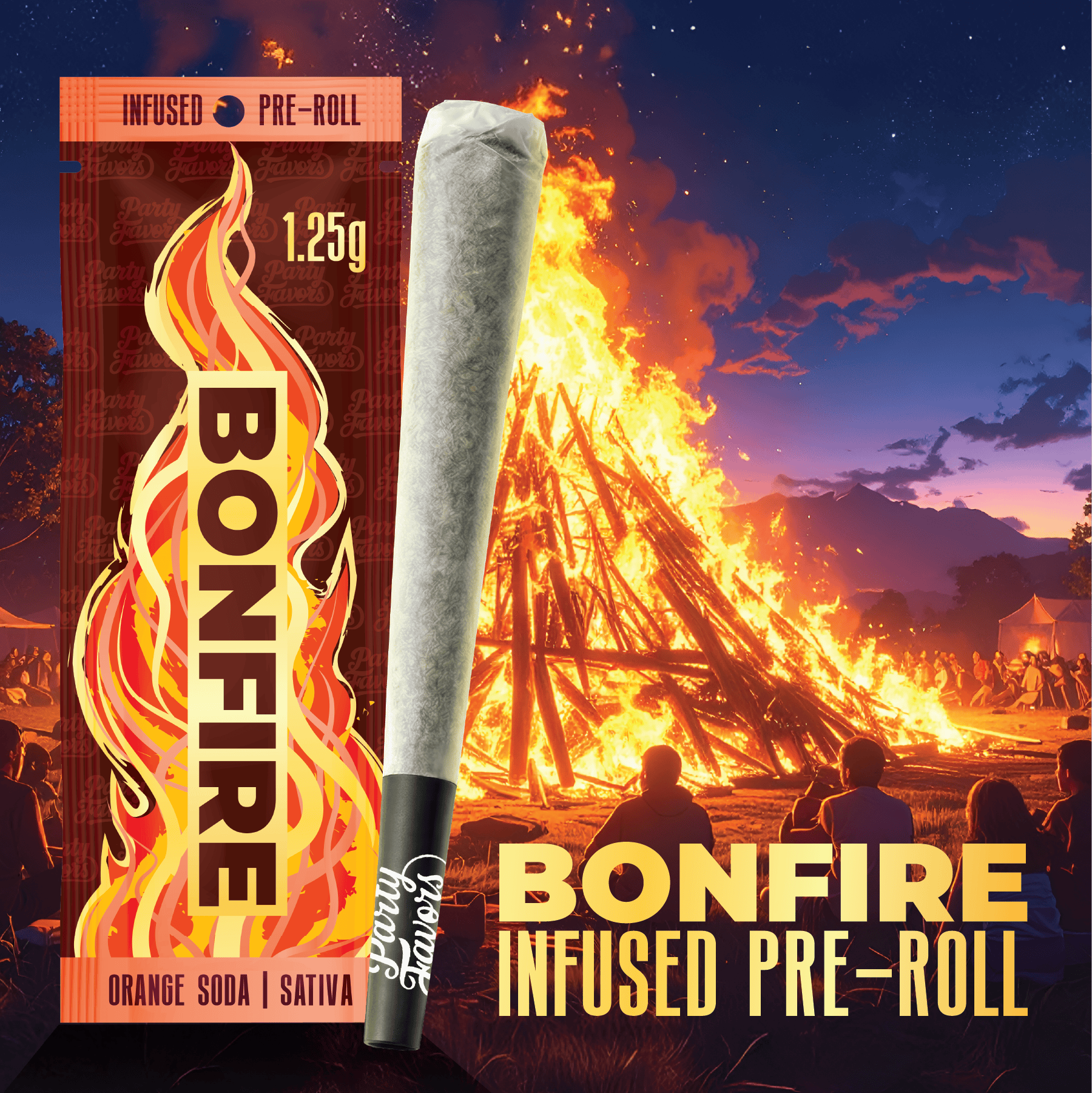 Party Favors | Orange Soda | Infused Joint | 1.25g by Party Favors