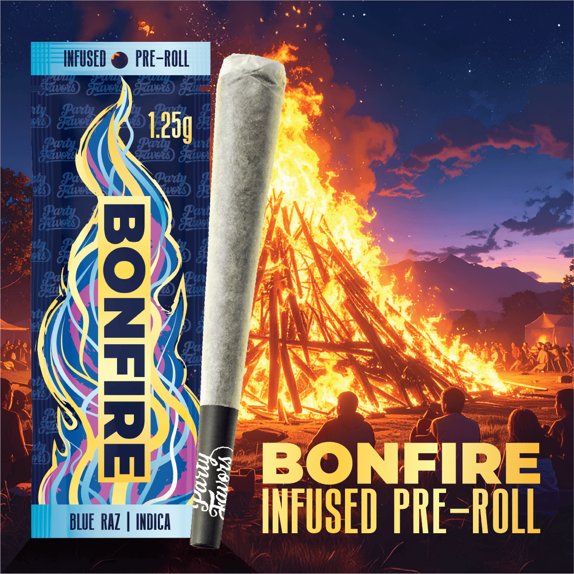 Party Favors | Blue Raz | Infused Joint | 1.25g by Party Favors