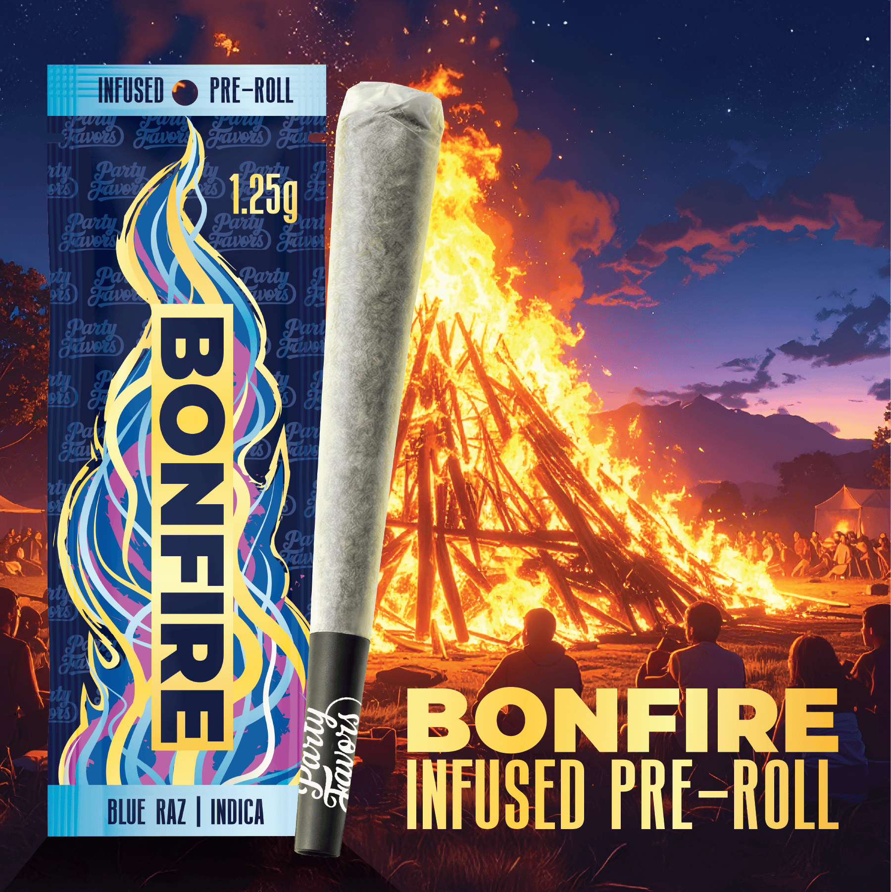 Party Favors | Blue Raz | Infused Joint | 1.25g by Party Favors
