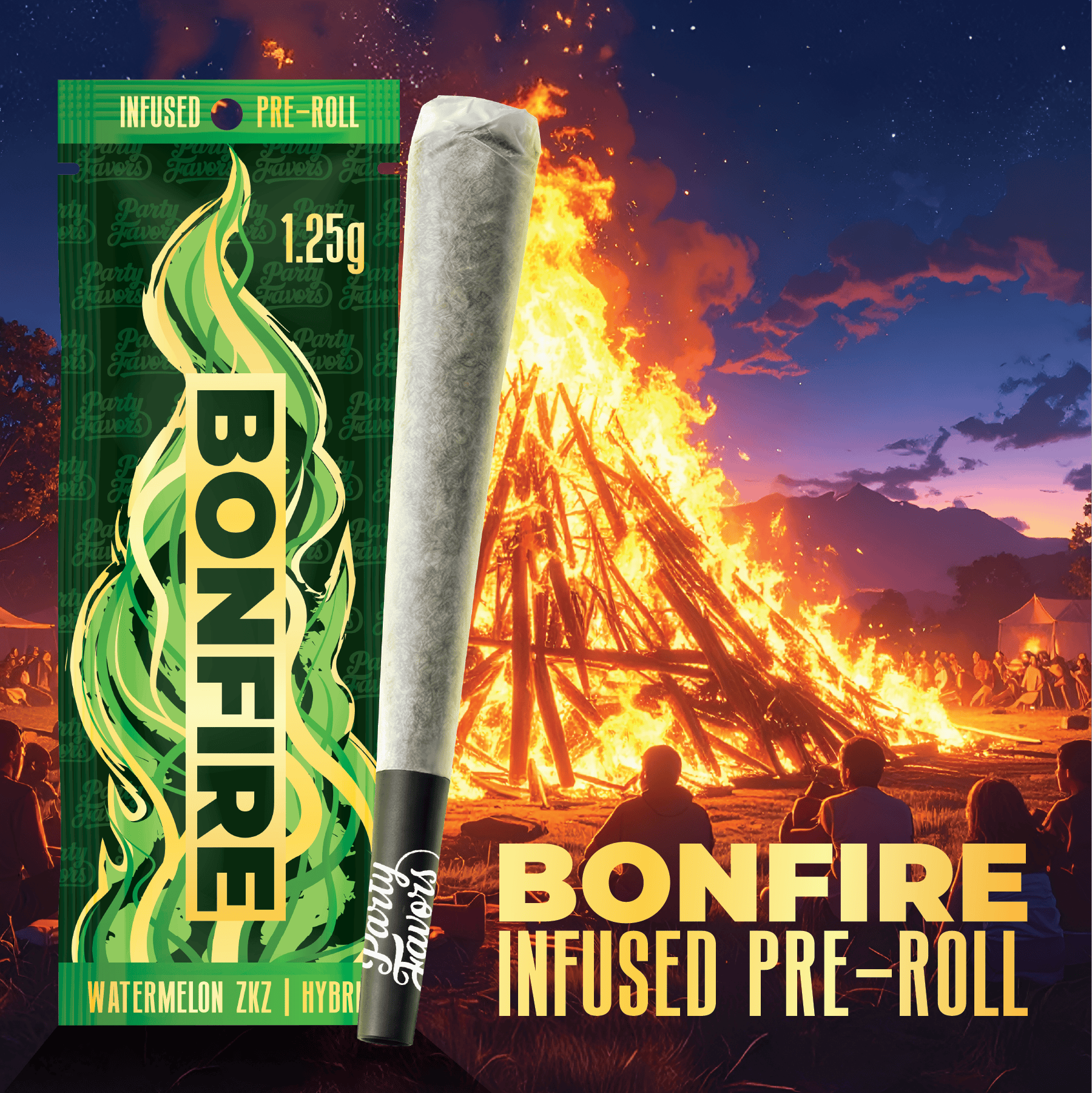 Party Favors | Watermelon ZKZ | Infused Joint | 1.25g by Party Favors