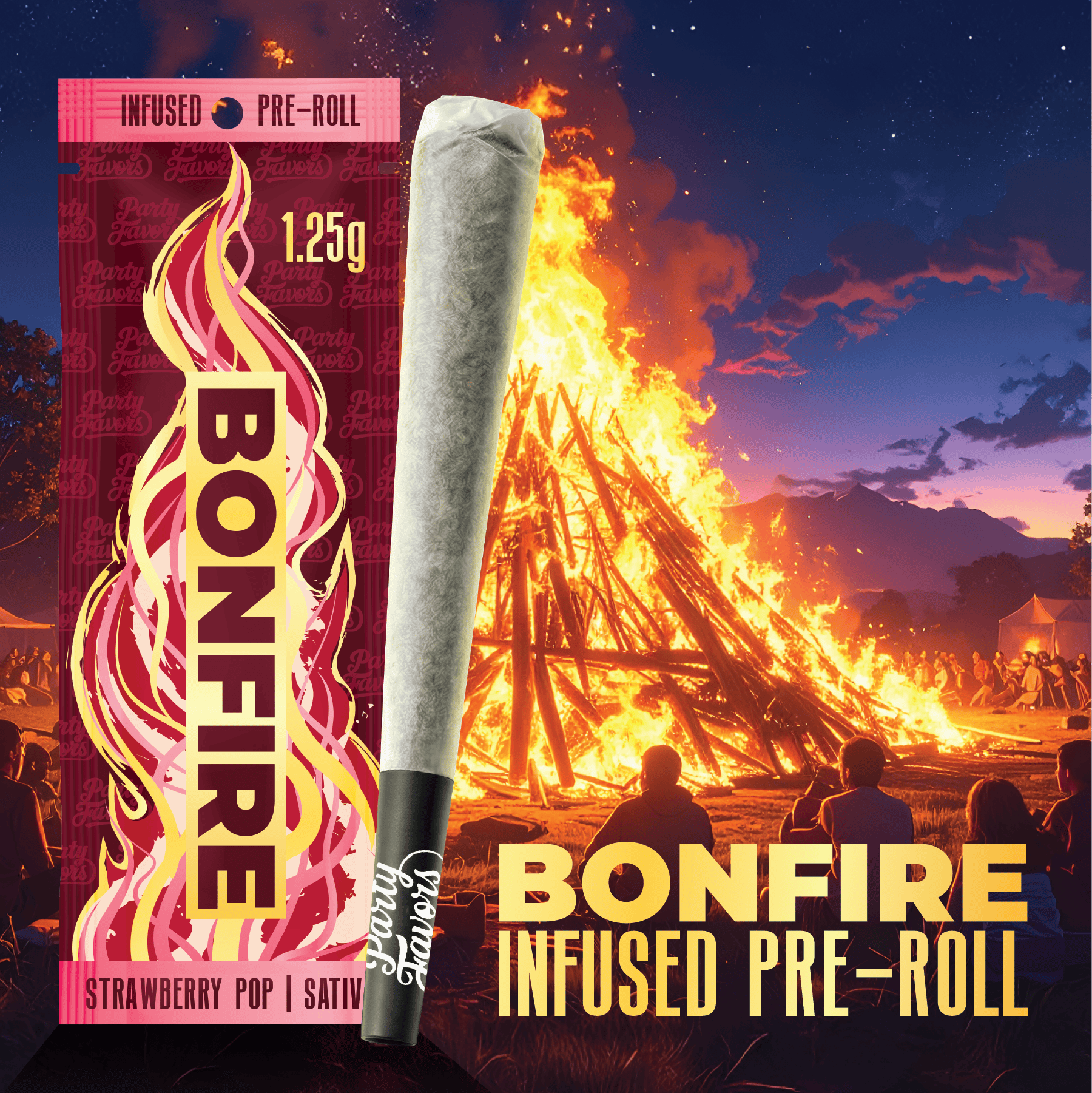 Party Favors | Strawberry Pop | Infused Joint | 1.25g by Party Favors
