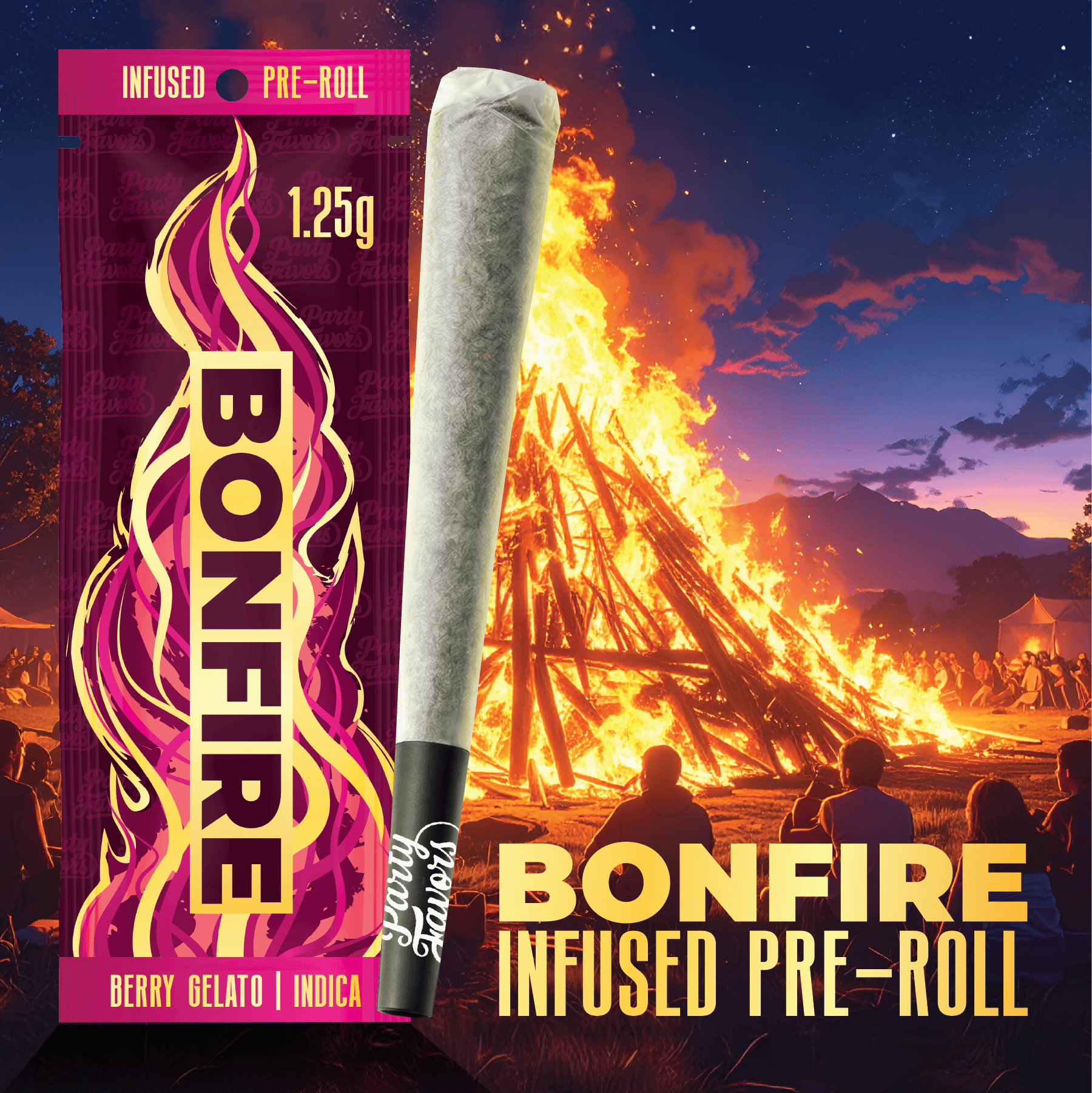 Party Favors | Berry Gelato | Infused Joint | 1.25g by Party Favors