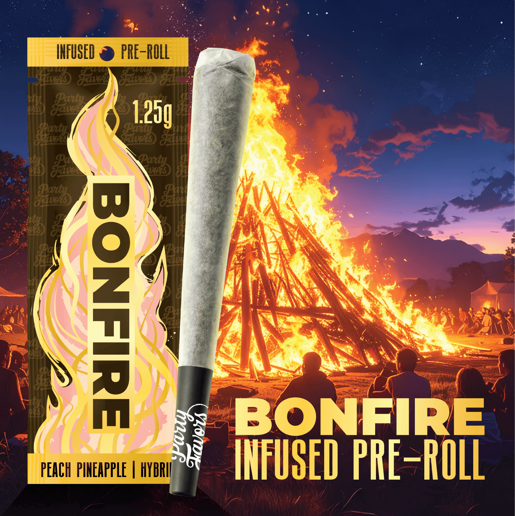 Party Favors | Peach Pineapple | Infused Joint | 1.25g at Green Pharm Cannabis Company - Menominee