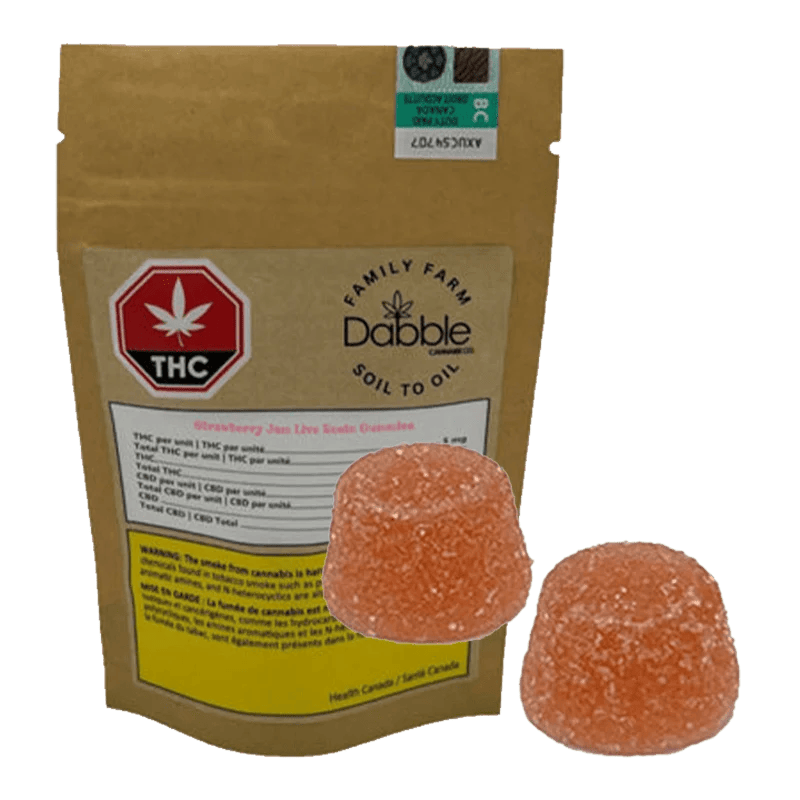 Dabble Cannabis Co | Strawberry Jam Gummies | 10mg | 2ct | 5mg/ea