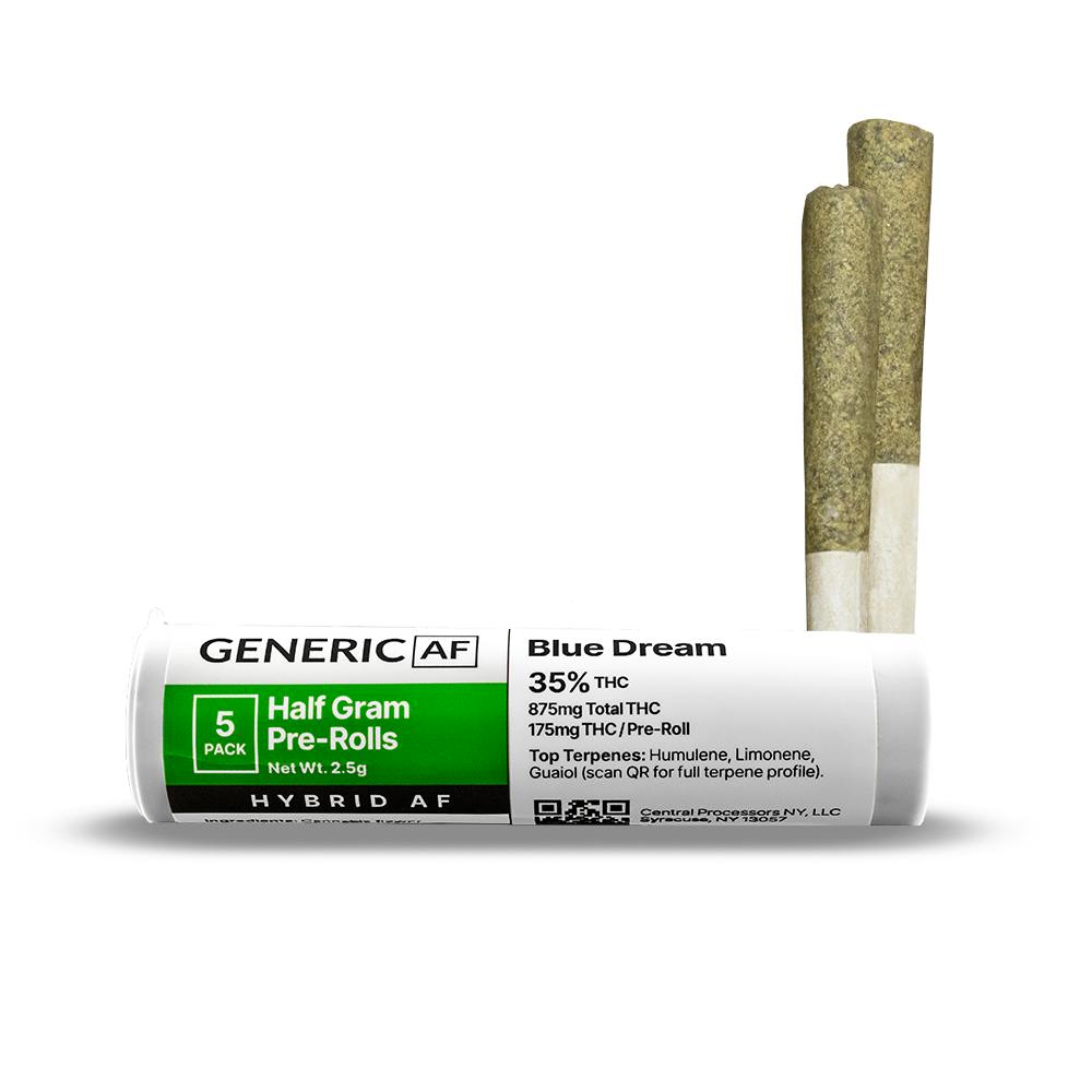 Generic Pre-Rolls | Hybrid AF | Blue Dream | 5-Pack by Generic AF