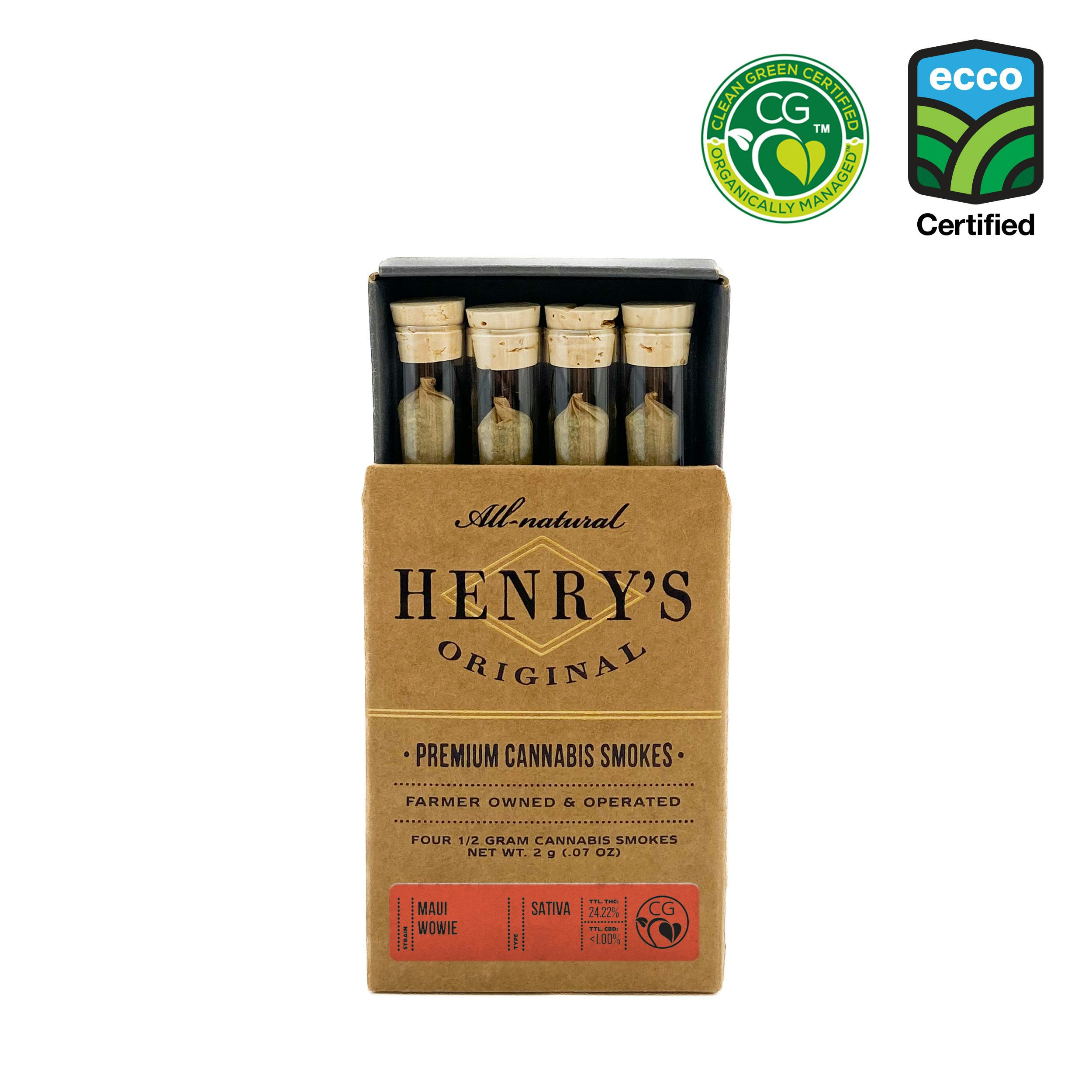 Henry's Original | Maui Wowie | Joints | 0.5g each | 4pk