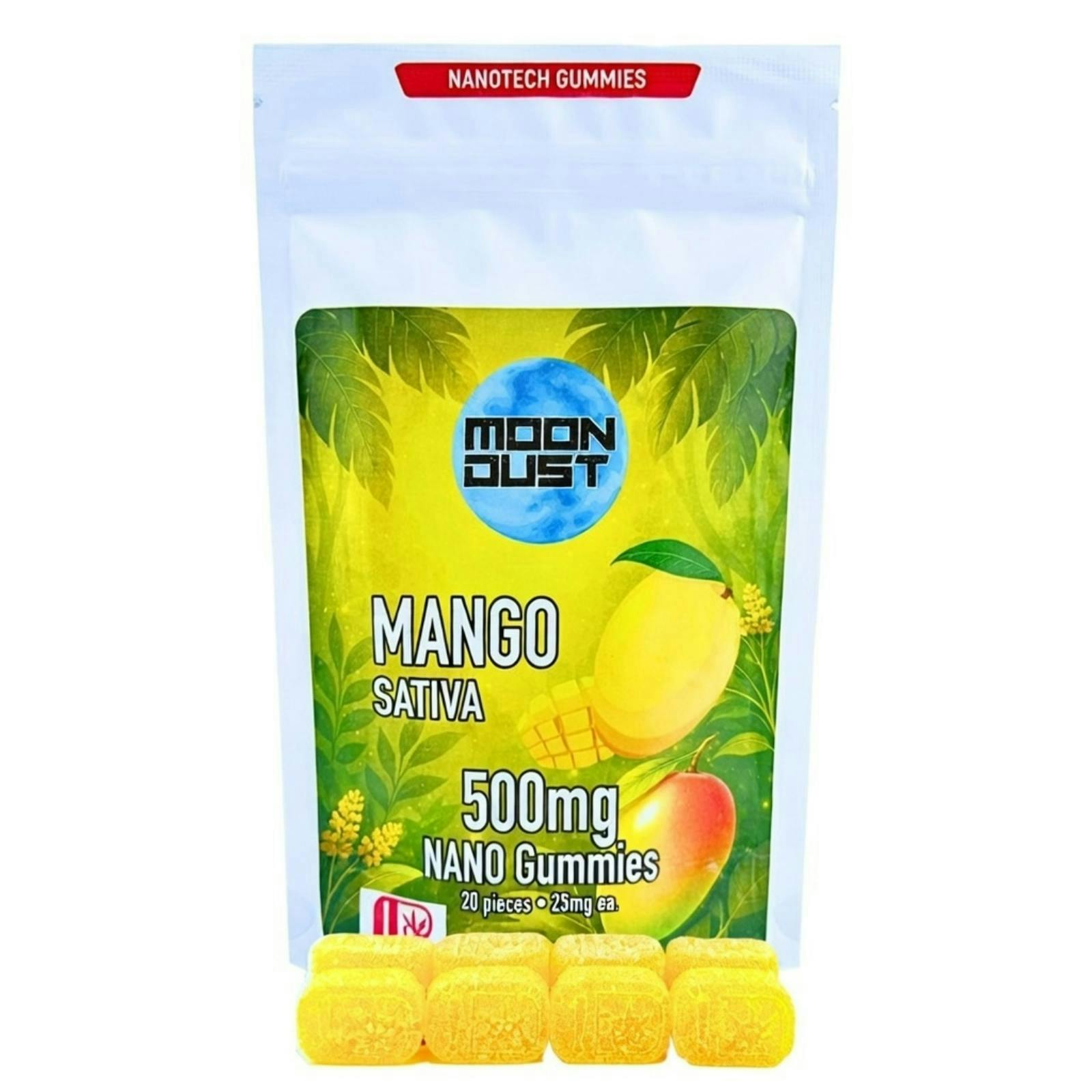Moon Dust | Mango Nano Gummies | 500mg | 20ct | 25mg/ea