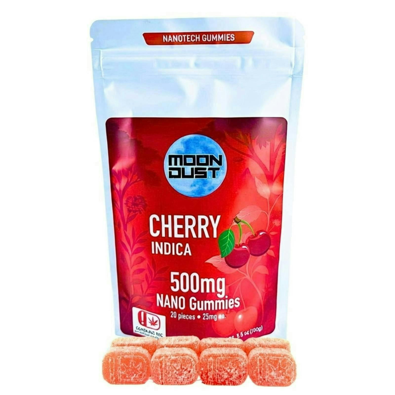 Moon Dust | Cherry Nano Gummies | 500mg | 20ct | 25mg/ea
