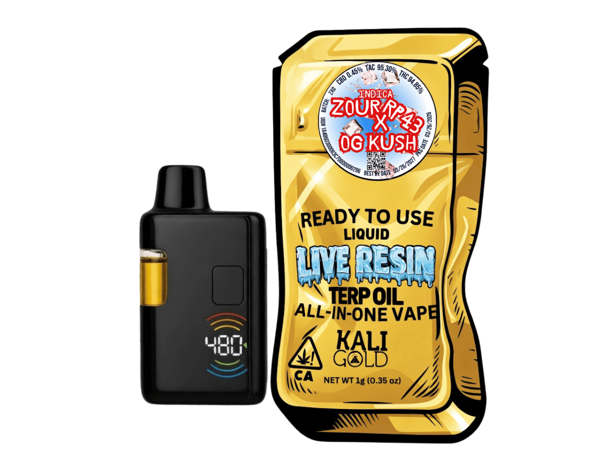 Kaligold extracts — Zour Rp43 X OG Kush