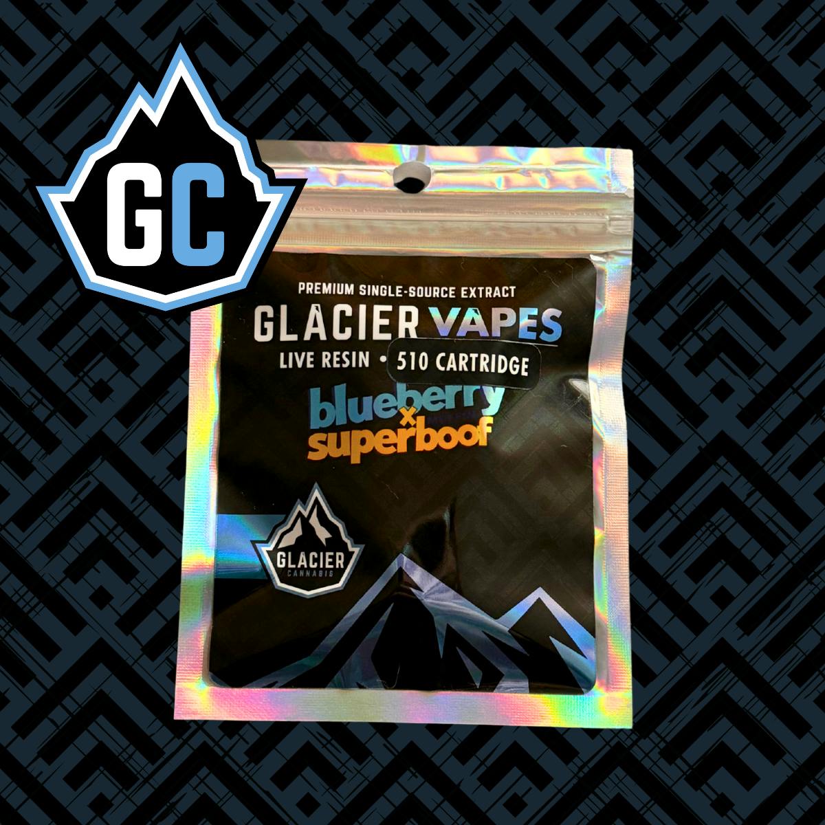 Blueberry Muffin x Super Boof | Live Resin 510 Cartridge | 1g by Glacier Cannabis