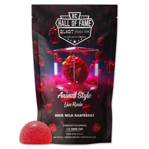 Blast | Animal Style Sour Wild Raspberry Live Rosin Gummy | 10mg