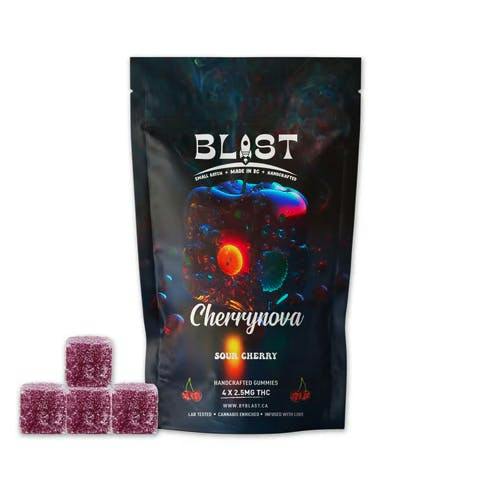 Blast | Cherrynova Sour Cherry Gummies | 10mg | 4ct | 2.5mg/ea