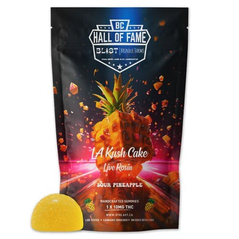 Blast | LA Kush Cake Sour Pineapple Live Rosin Gummy | 10mg