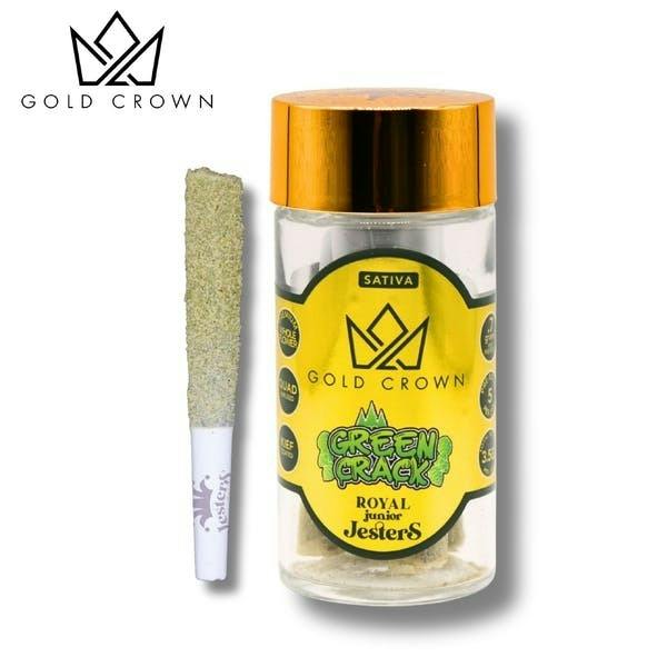 Royal Junior Jesters | Green Crack | Infused Joints | 0.7g each | 5pk by Gold Crown