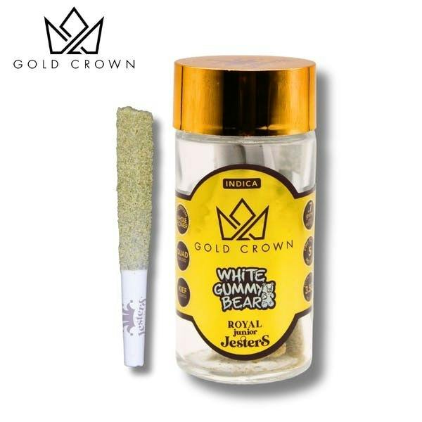 Royal Junior Jesters | White Gummy Bear | Infused Joints | 0.7g each | 5pk by Gold Crown