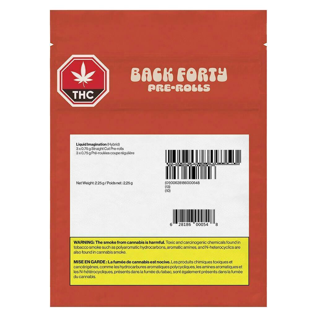 Back Forty | Liquid Imagination | Joints | 0.75g each | 3pk