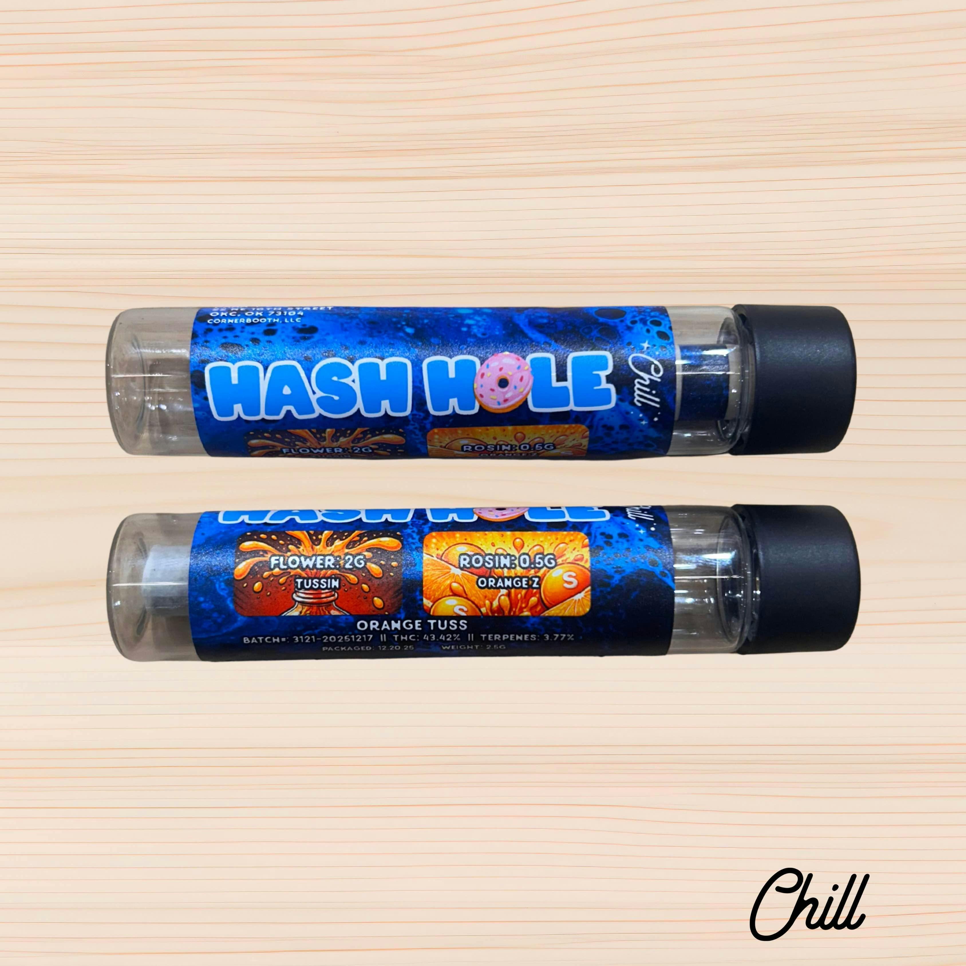 Hash Hole - Orange Tuss (2g Tussin Flower + .5g Orange Z Rosin) by Chill