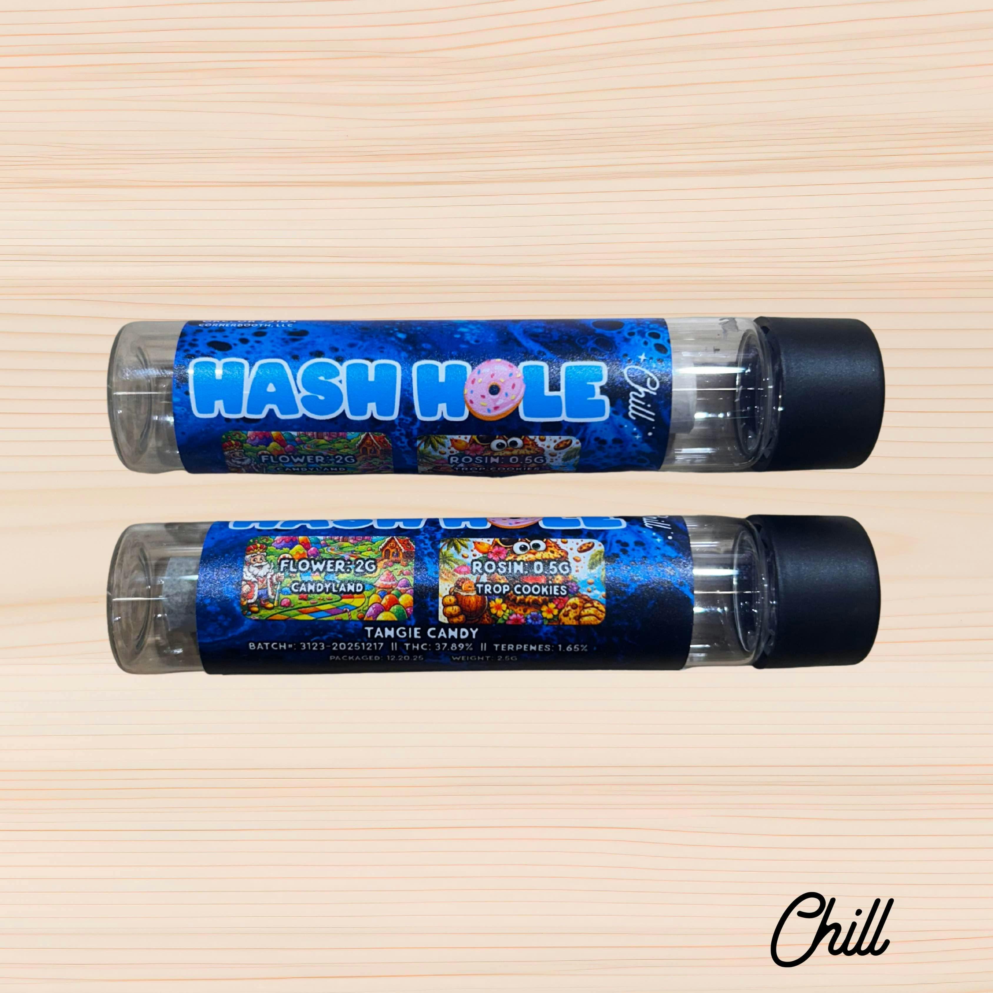 Hash Hole - Tangie Candy (2g Candyland Flower + .5g Trop Cookies Rosin) by Chill
