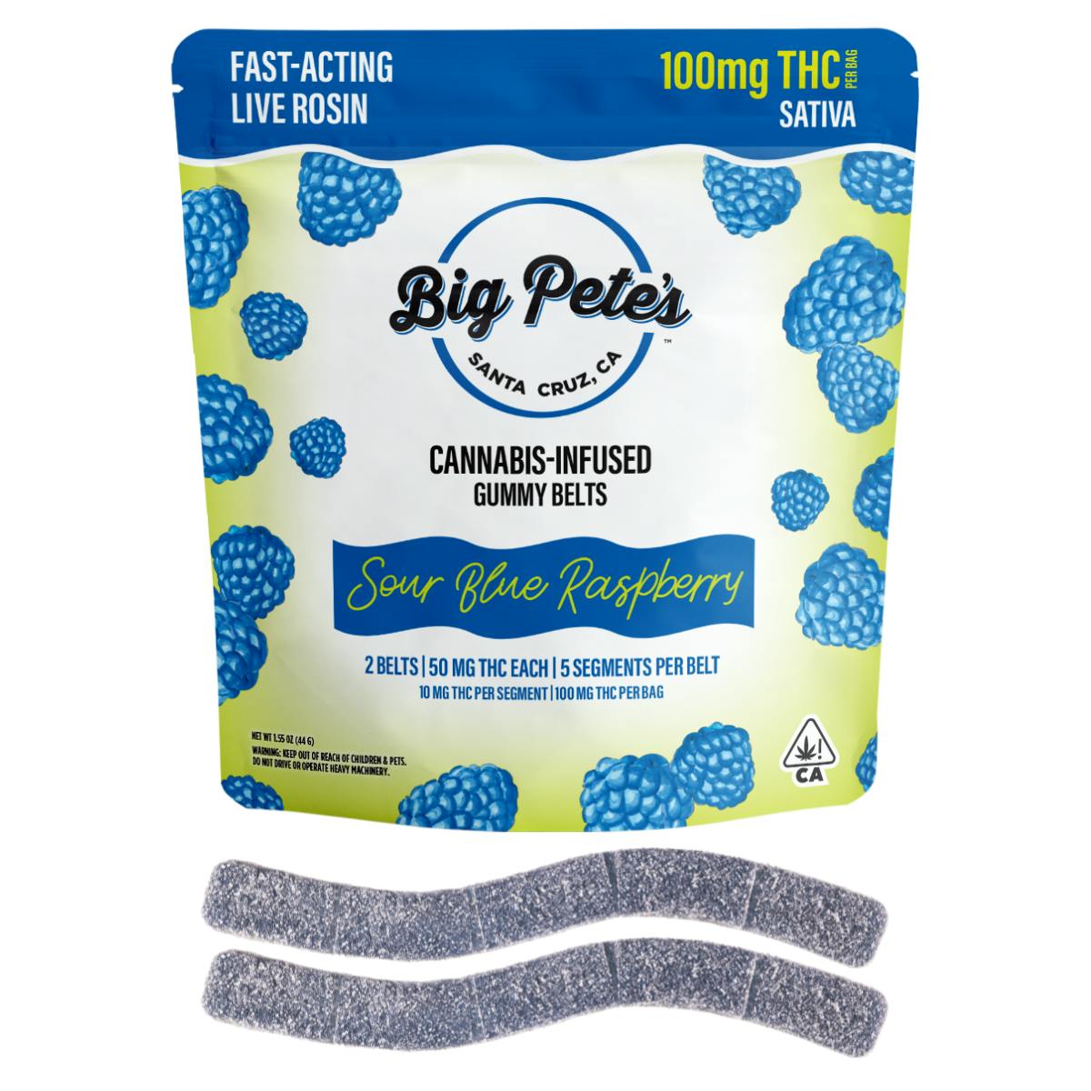 Big Pete's Treats — Sour Blue Raspberry Fast-acting Belts