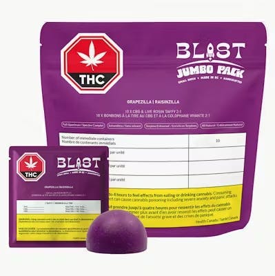 Jumbo Grapeziilla Live Rosin Gummies