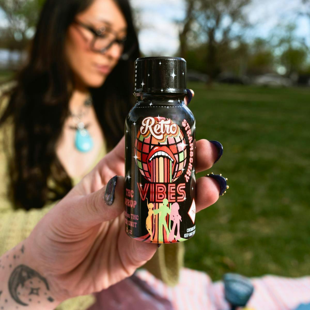 Retro | Strawberry | Retro Vibes Syrup | 100mg at ACA Dispensary