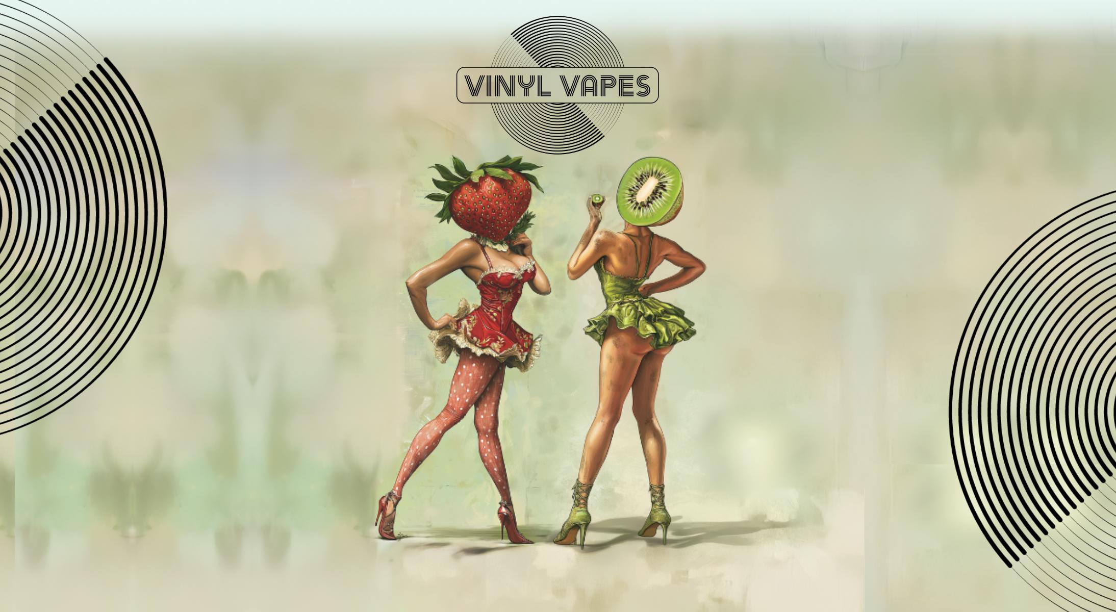 Strawberry Kiwi 1G All-In-One Disposable Vape by Vinyl Vapes