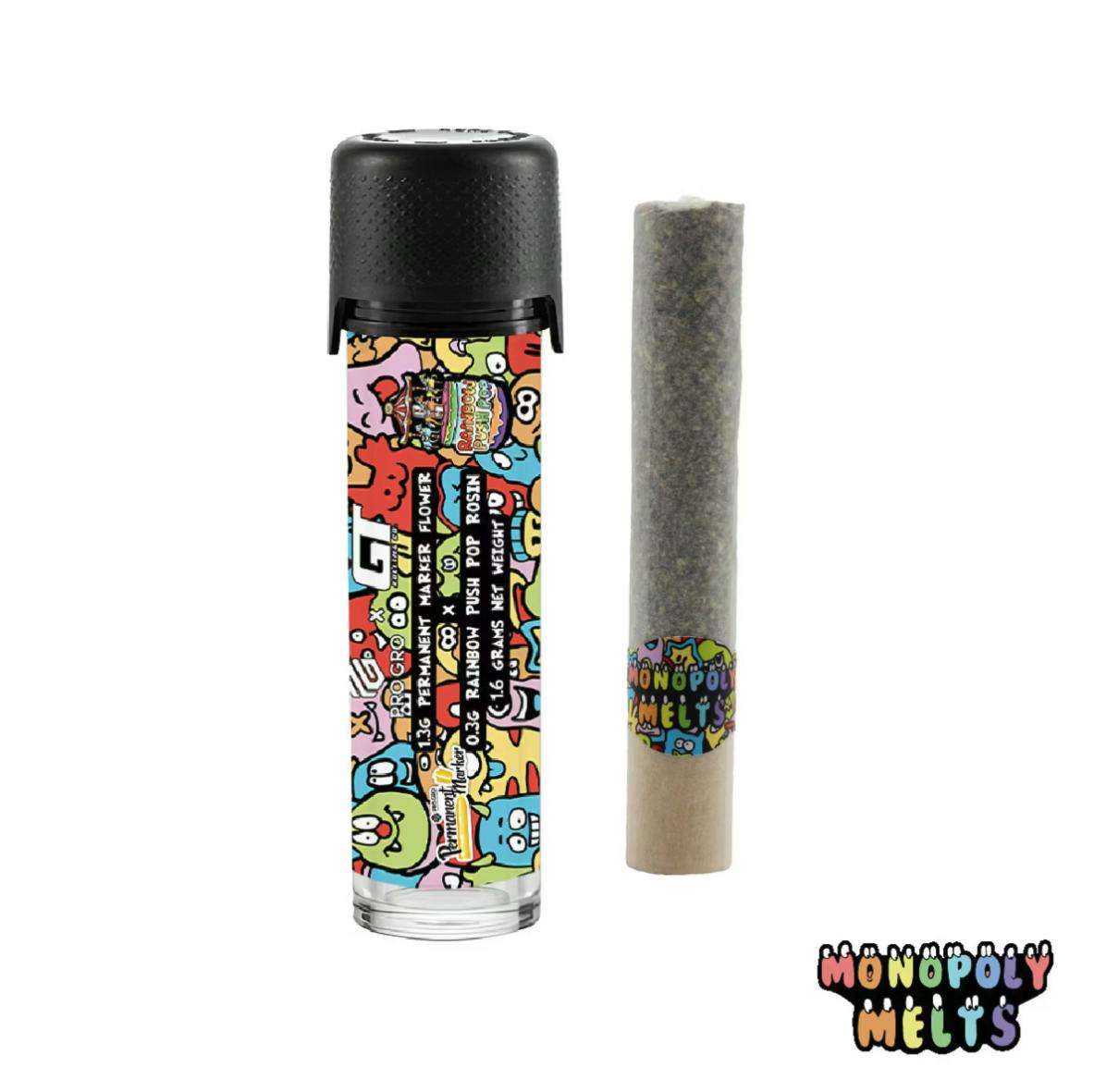 Monopoly Melts | Permanent Marker x Rainbow Push Pop | Hash Hole | 1.6g