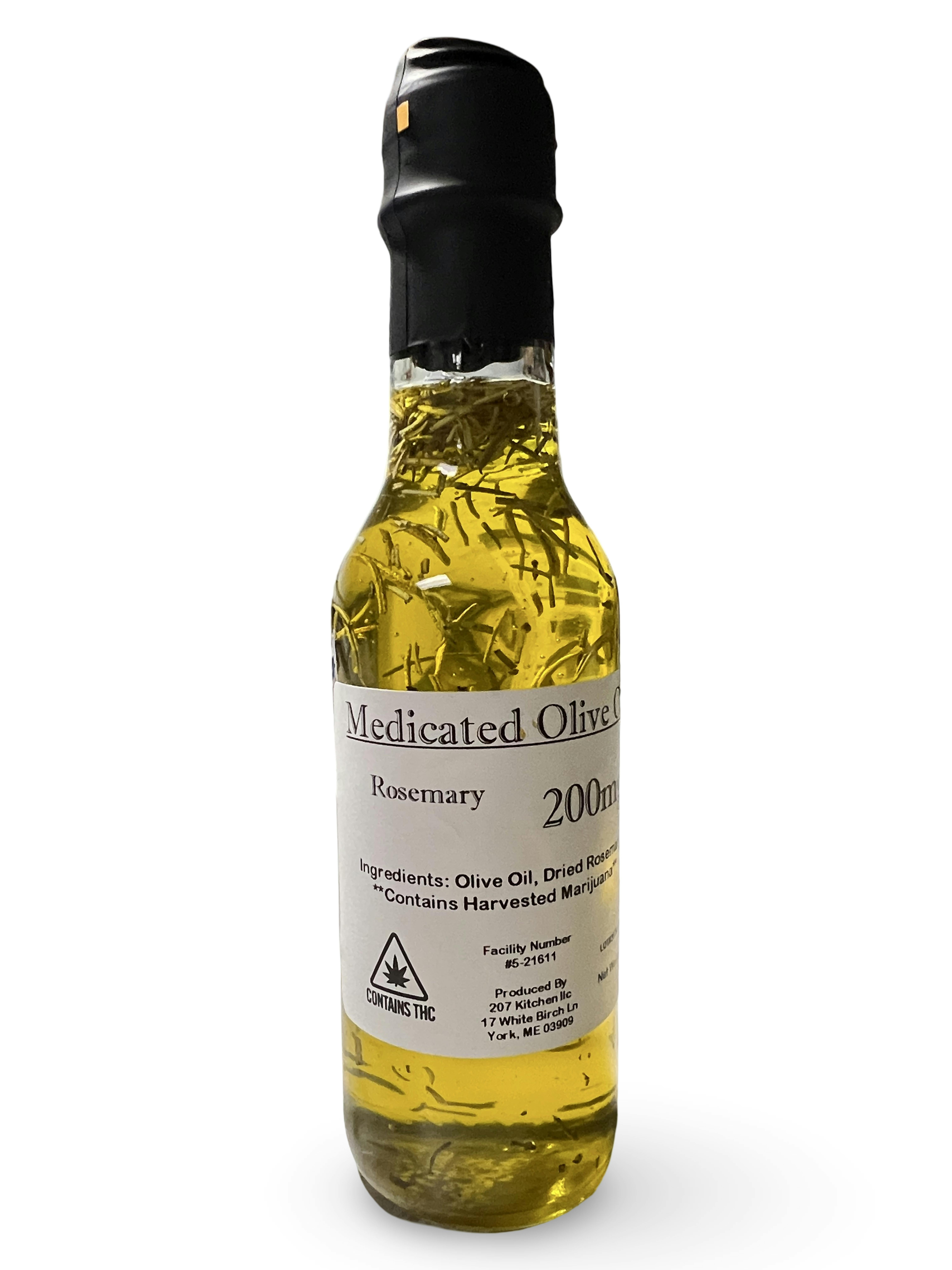 200mg Medicated Rosemary Olive Oil - 207 Kitchen by Indico