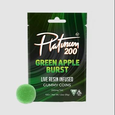 Platinum Vape | Green Apple Burst | 200mg | 10ct | 10mg/ea by Platinum Vape