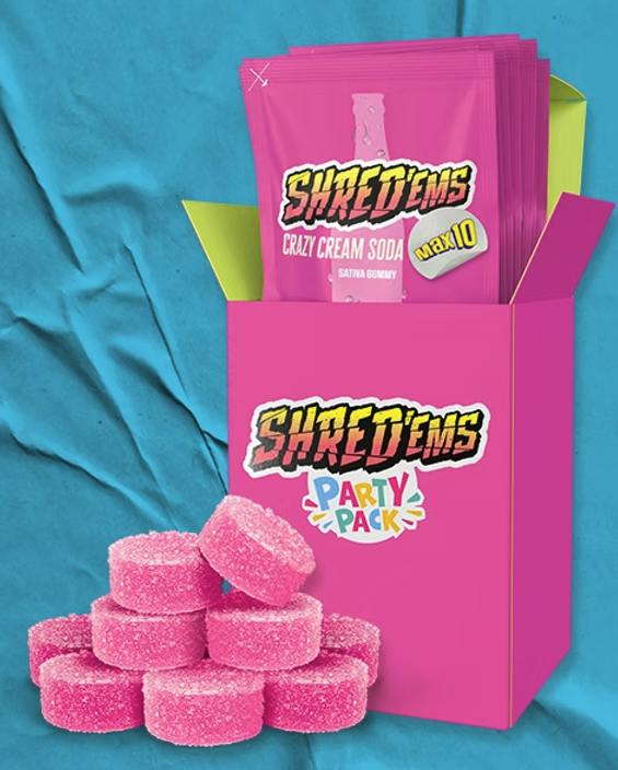 SHRED | Crazy Cream Soda Gummies | 100mg | 10ct | 10mg/ea