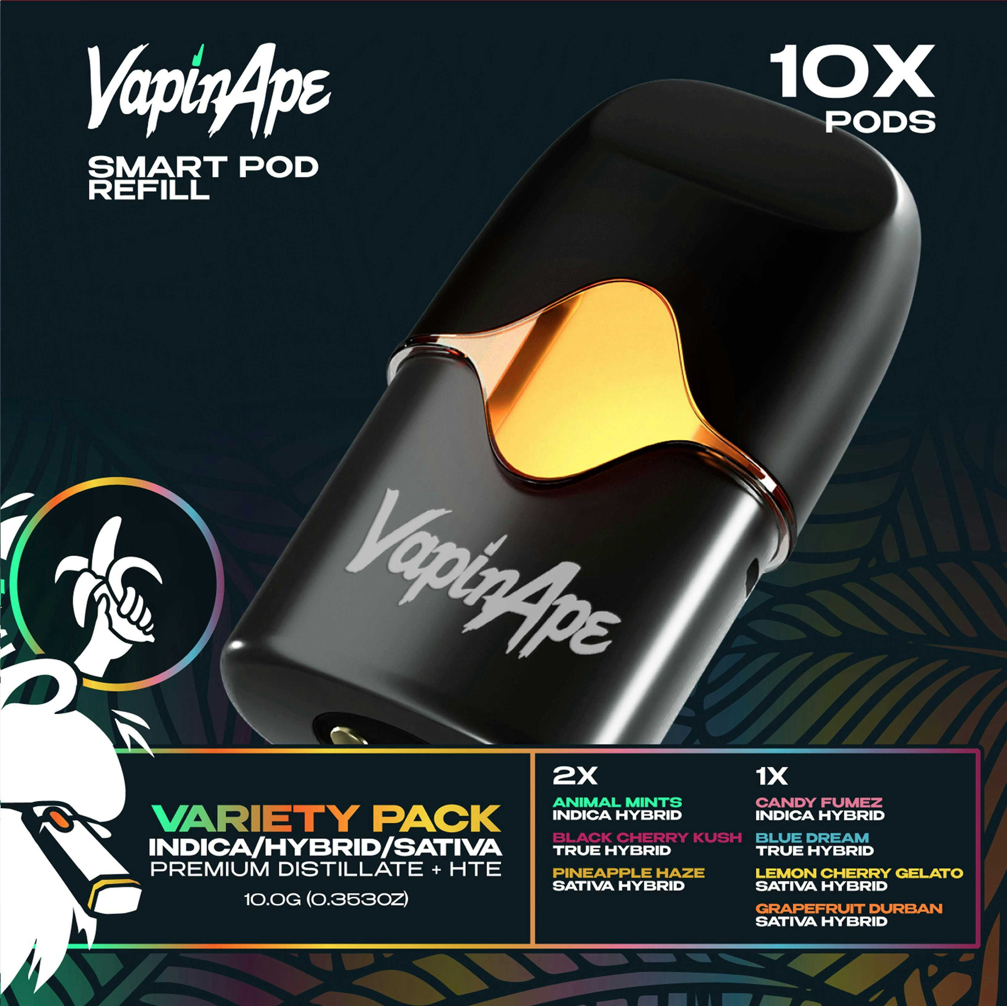 Vapin Ape | Variety Pack | Pods | 1g each | 10pk