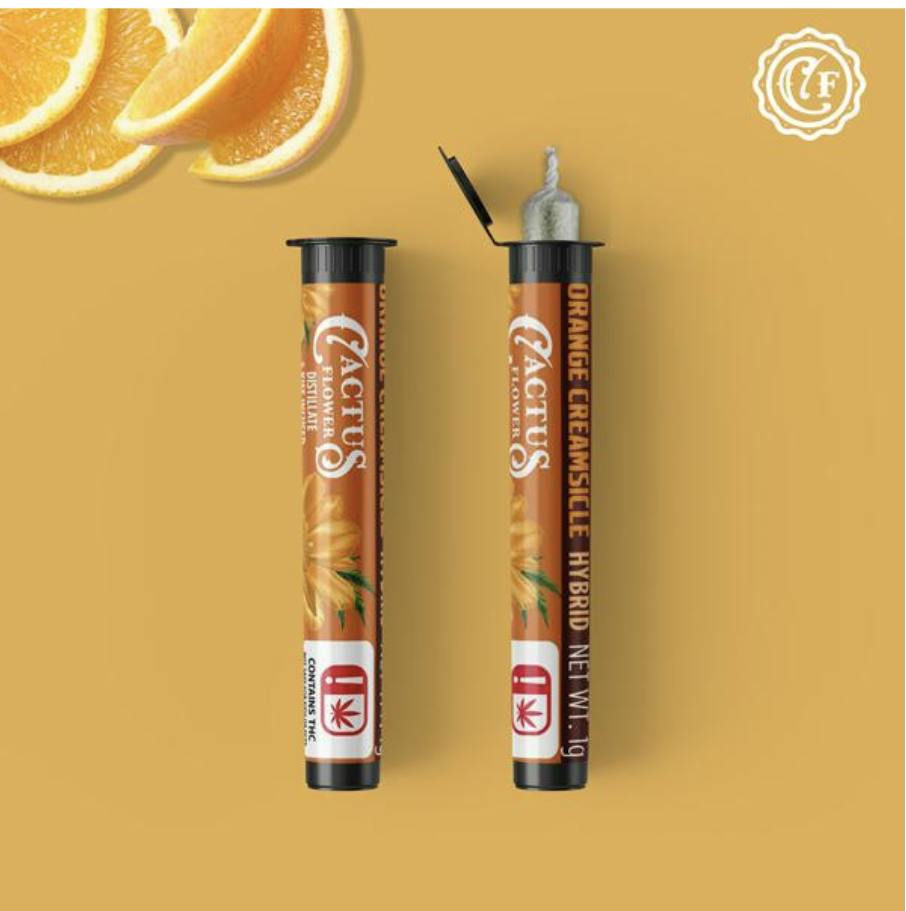 Cactus Flower | Orange Creamsicle | Infused Joint | 1g