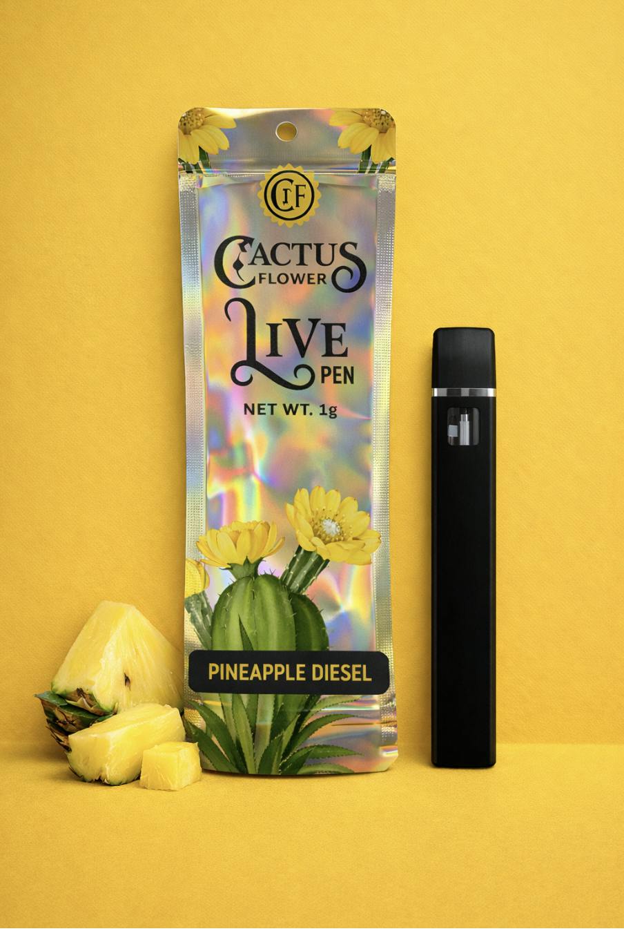 Cactus Flower | Pineapple Diesel | Live Rosin Diposable | 1g