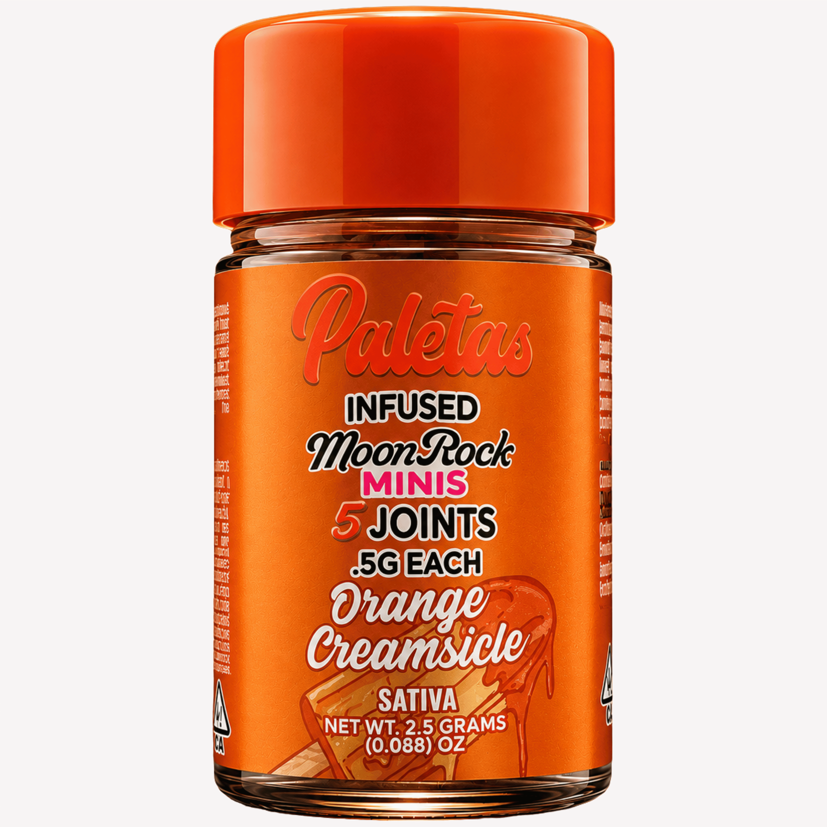 Paletas Orange Creamsicle Sativa Moonrock Minis 5PK (2.5g)