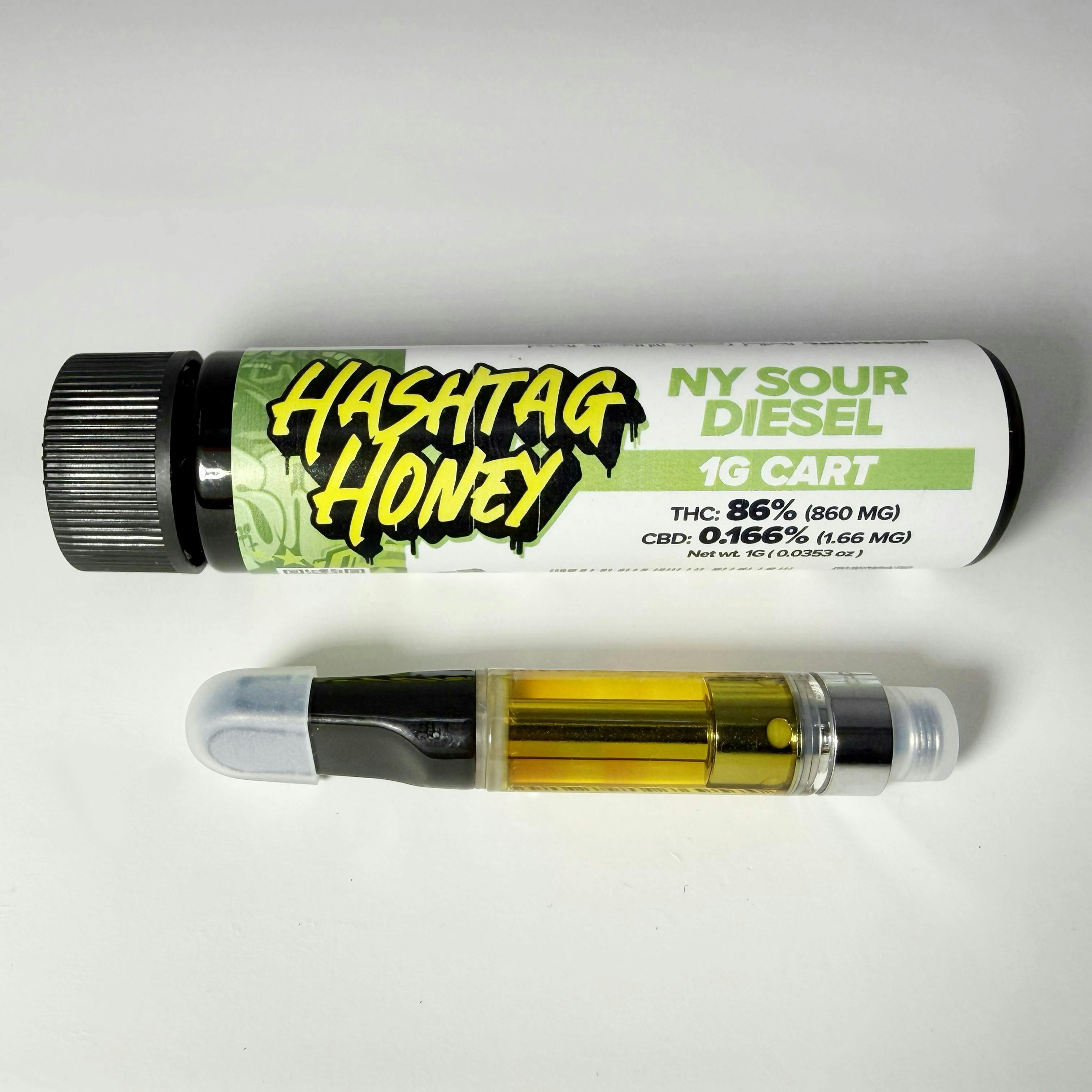 Hashtag Honey | NY Sour Diesel | Cartridge | 1g at Black Market Canna Co LLC