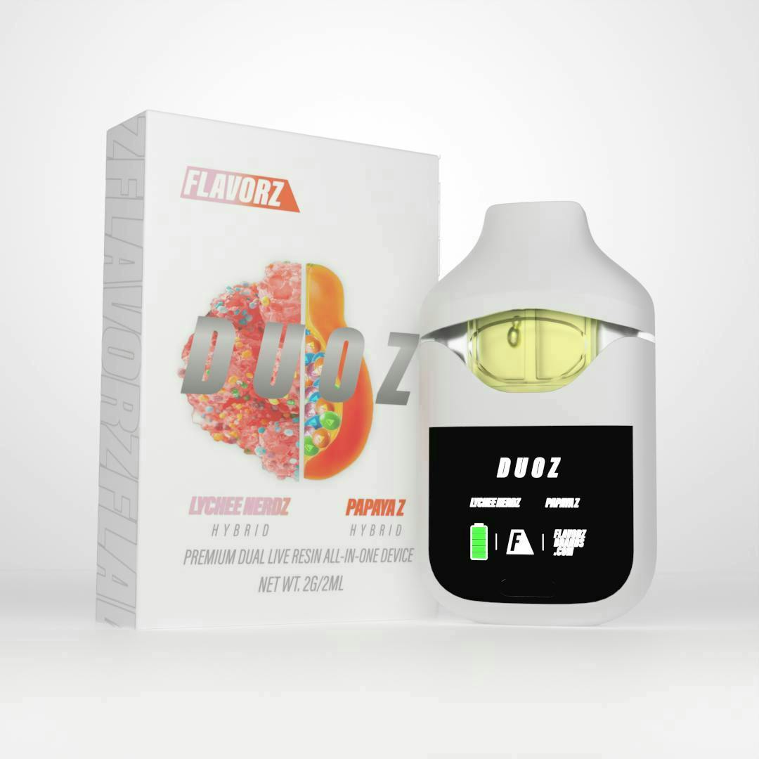 Lychee Nerdz + Papaya Z | Duoz Live Resin Disposable | 2g by FLAVORZ