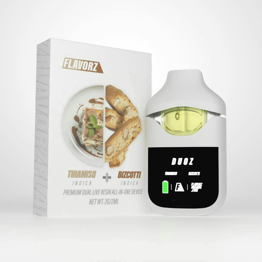 Tiramisu + Bizcotti | Duoz Live Resin Disposable | 2g by FLAVORZ