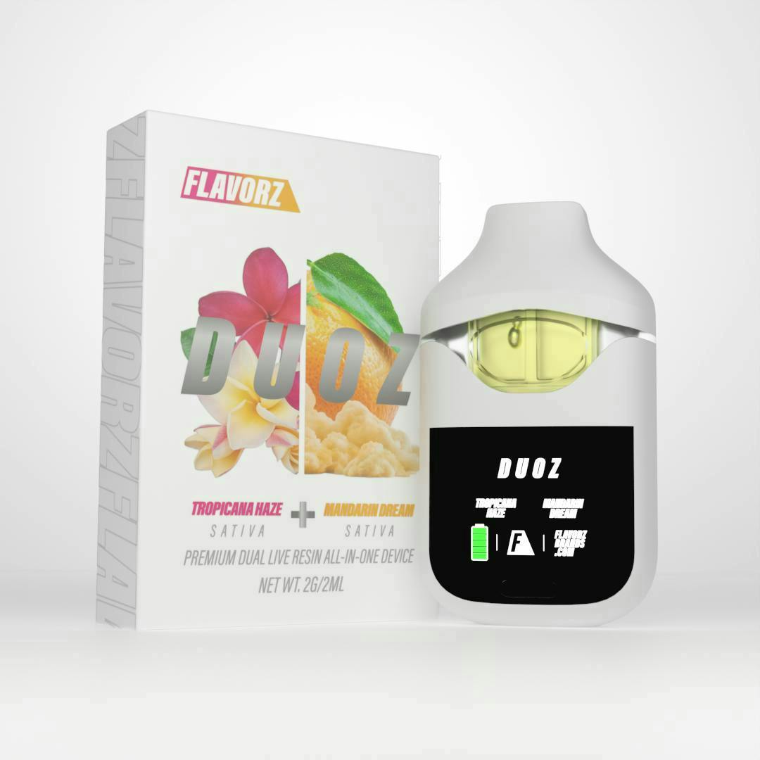 Tropicana Haze + Mandarin Dream | Duoz Live Resin Disposable | 2g by FLAVORZ