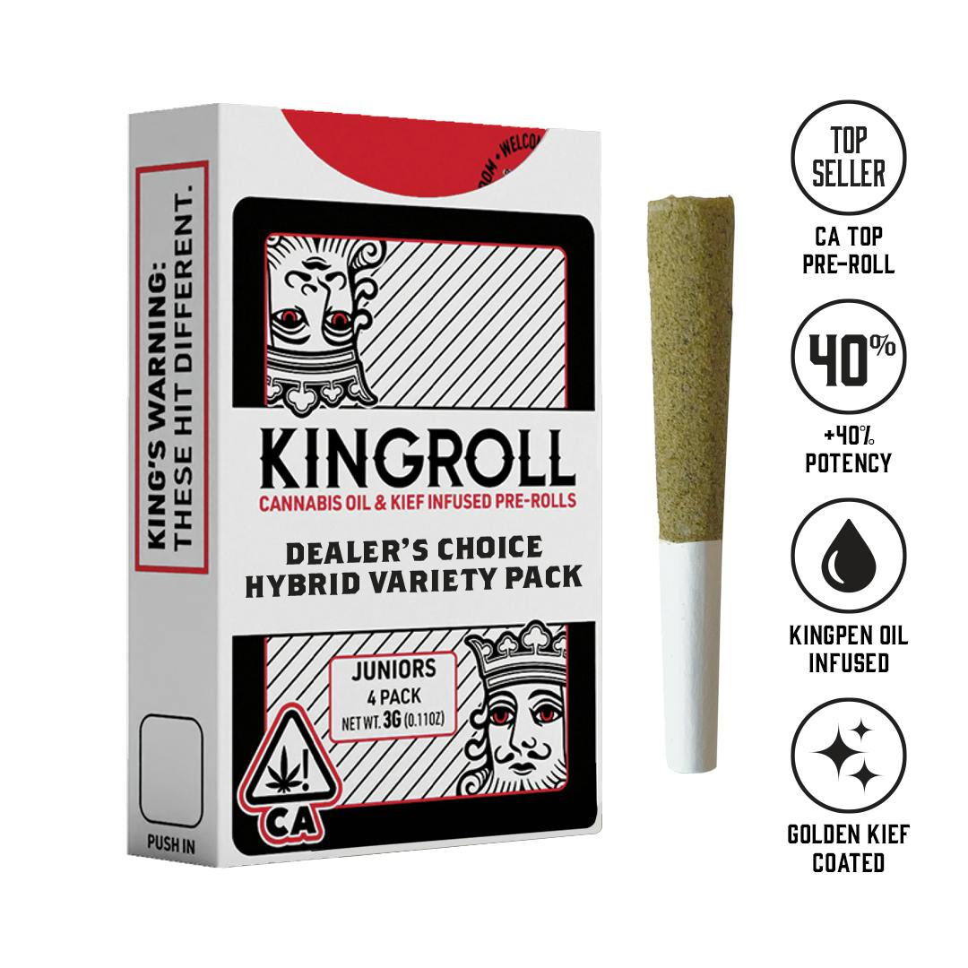 Kingroll Jr's | Variety Pack Hybrid | Infused Joints | 1.3g each | 4pk ...