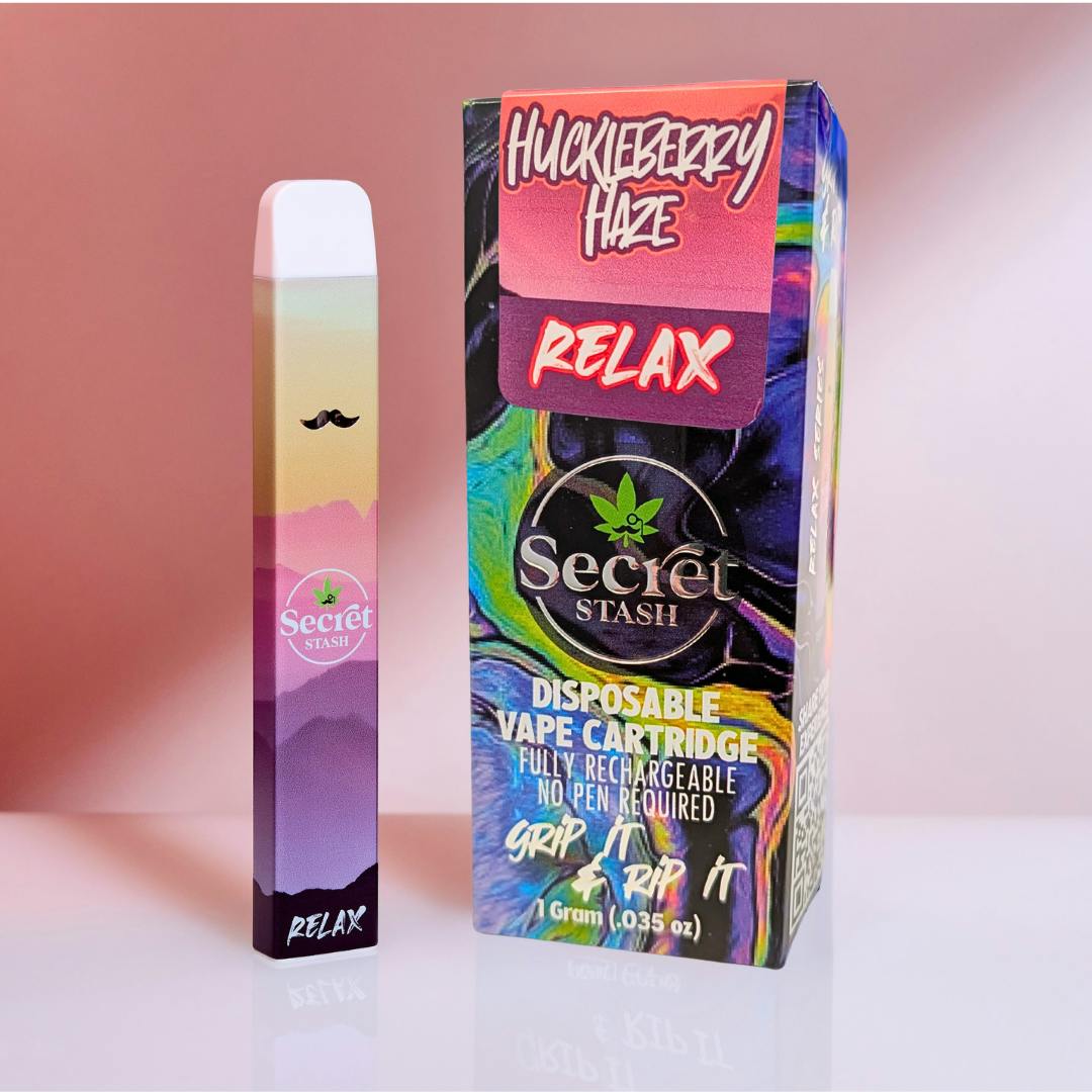 Secret Stash | Disposable Cart | Relax | Huckleberry Haze | 1g by Secret Stash