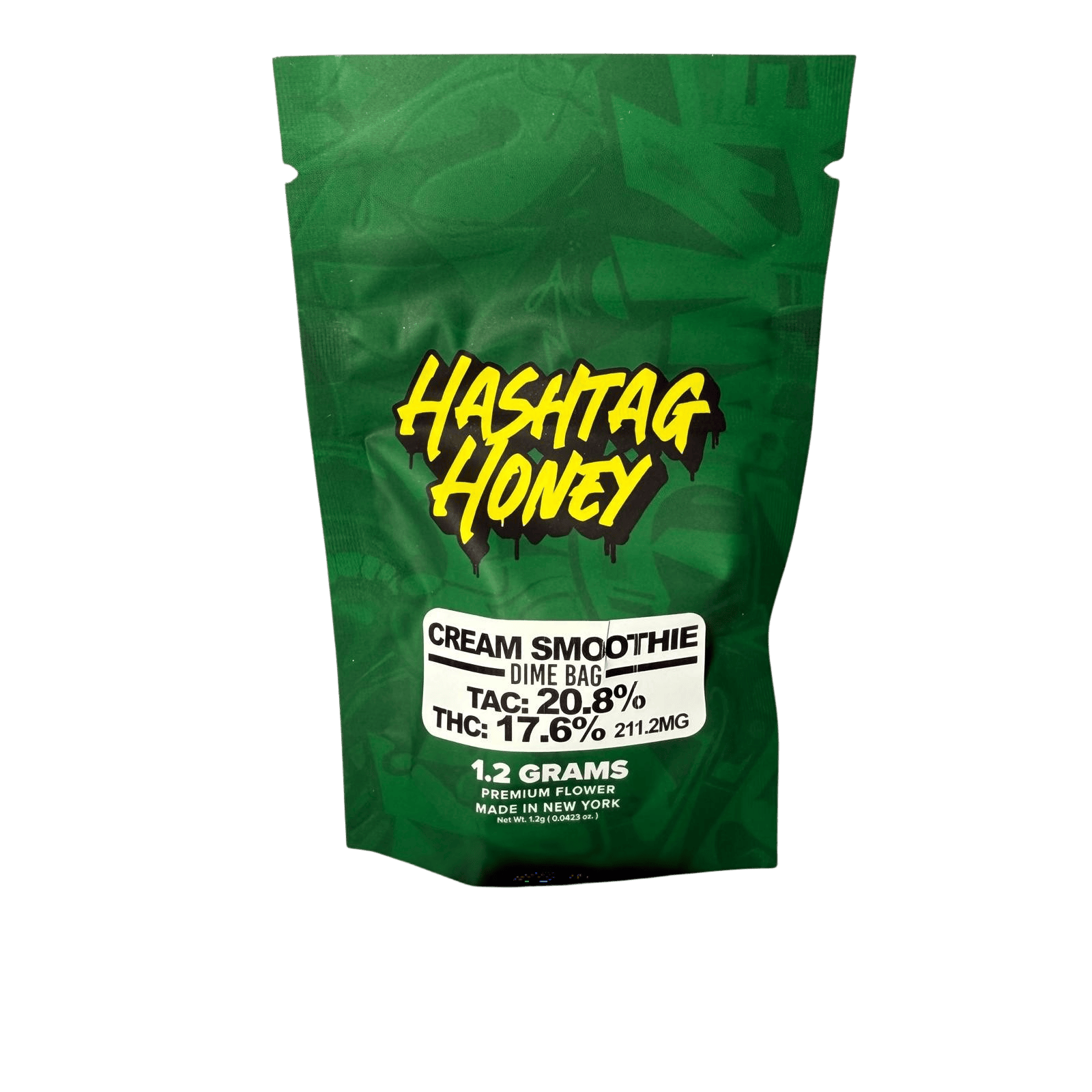 Hashtag Honey | Cream Smoothie | Big Buds | 1.2g Dime Bag at FlynnStoned Cannabis North Syracuse