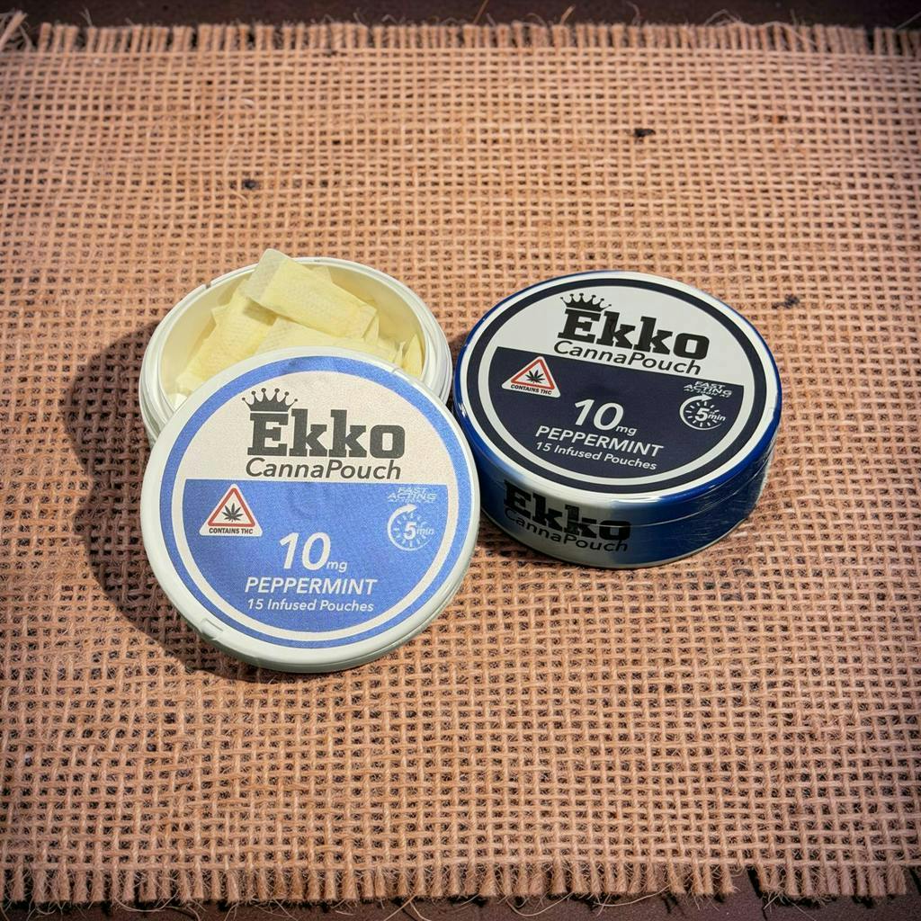 CannaPouch | Peppermint Infused Pouches | 150mg | 15ct | 10mg/ea by EkkoEssence