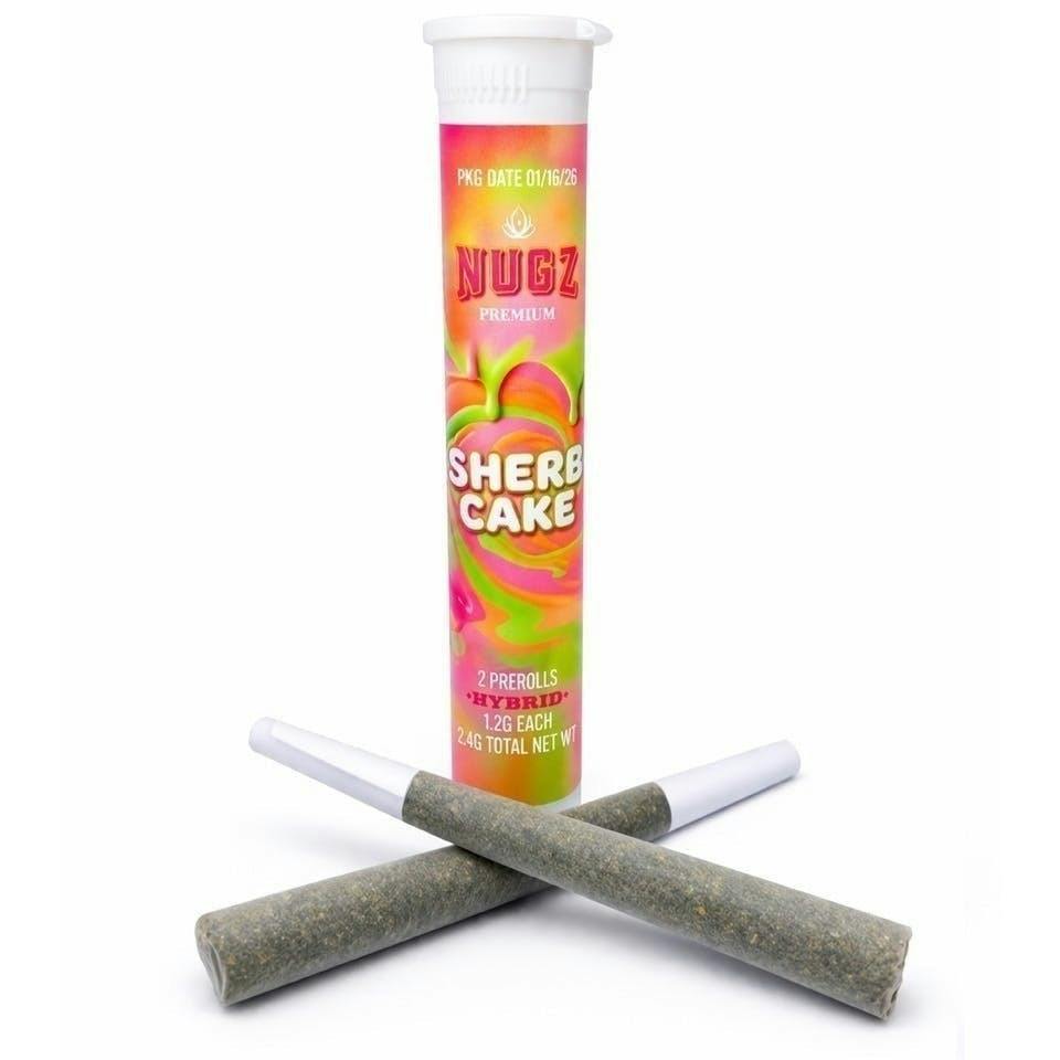 Sherb Cake | Infused Joints | 1.2g each | 2pk by NUGZ