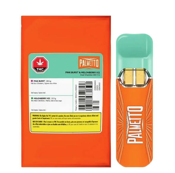 Palmetto | Pink Burst & Melonberry Ice | Dual Chamber Disposable | 1g