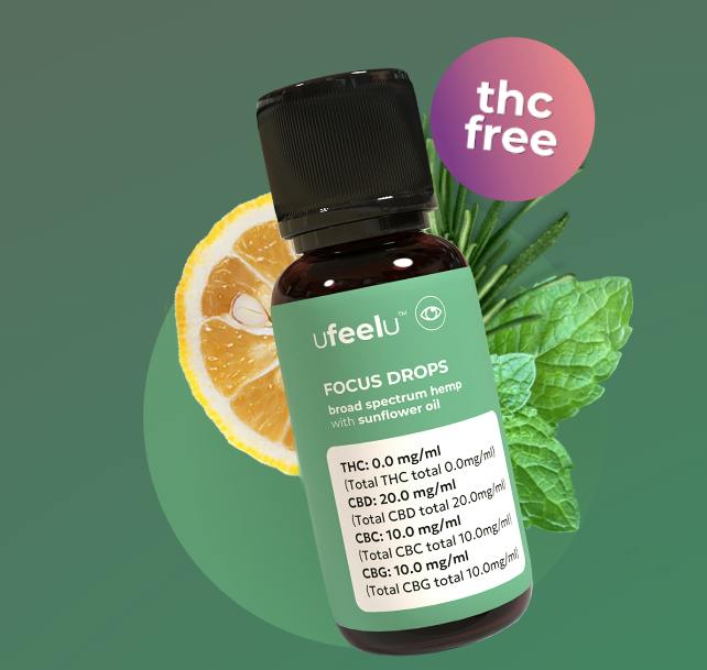 ufeelu | CBD:CBG:CBC Focus | 2:1:1 Tincture | 30mL
